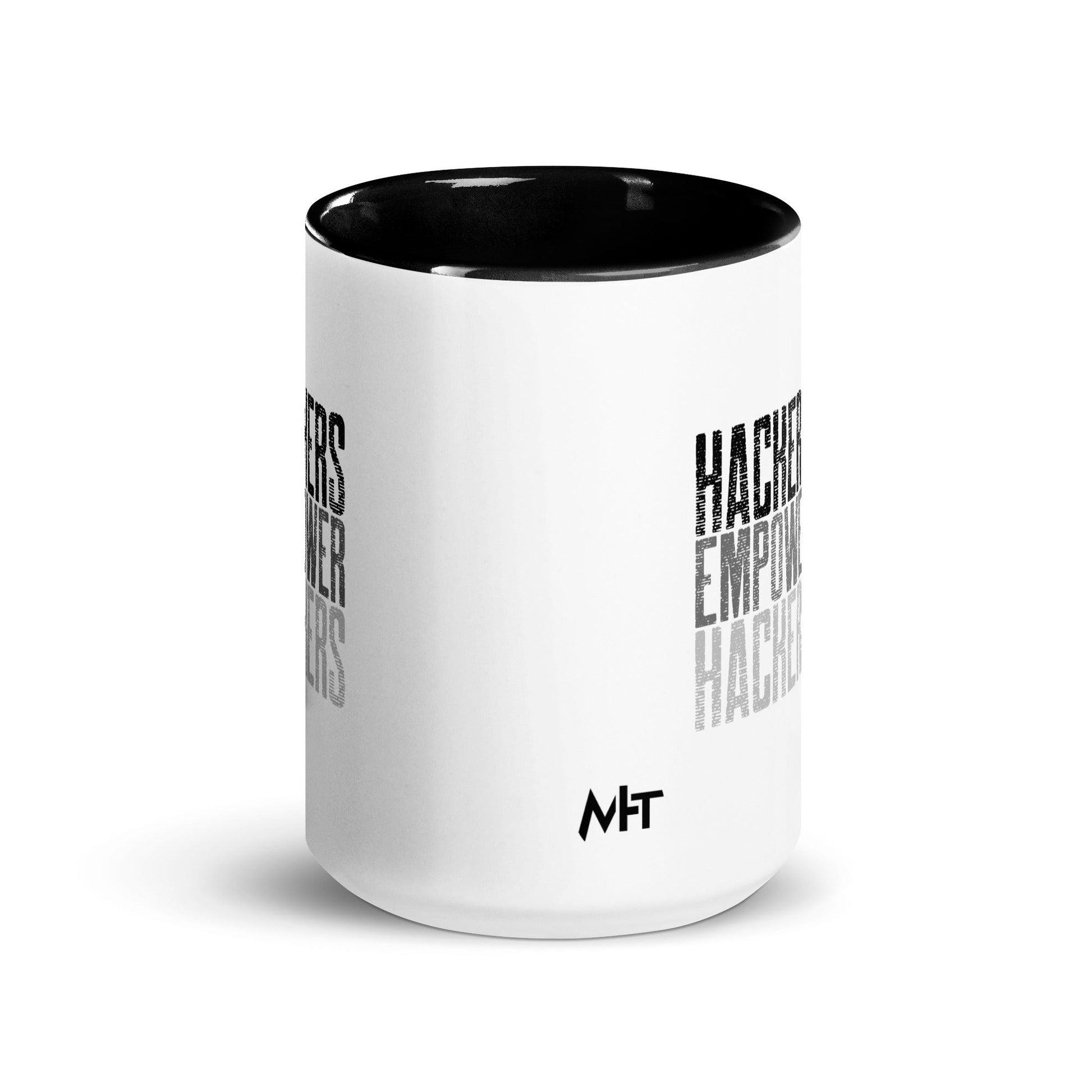 Hackers Empower Hackers V1 - Mug with Color Inside by DarkByteGear
