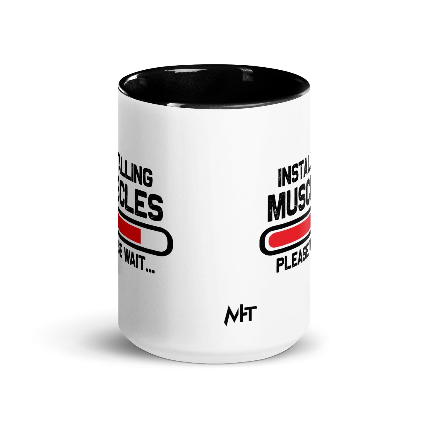 Installing Muscles Please Wait.... - Mug with Color Inside by DarkByteGear