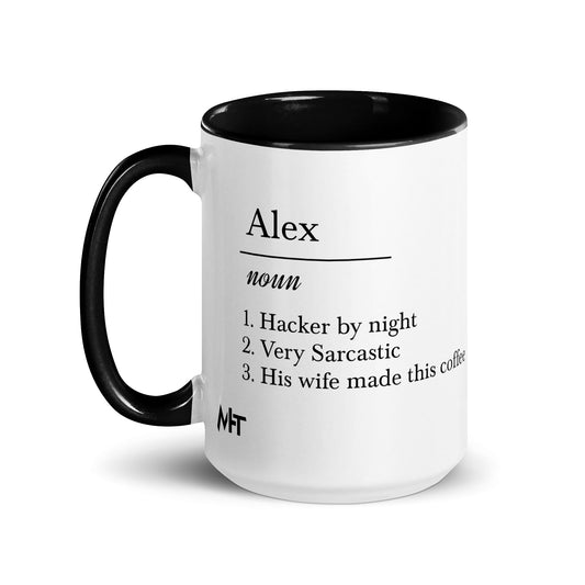 Personalized Name Definition Gifts Ideas - Mug with Color Inside by DarkByteGear
