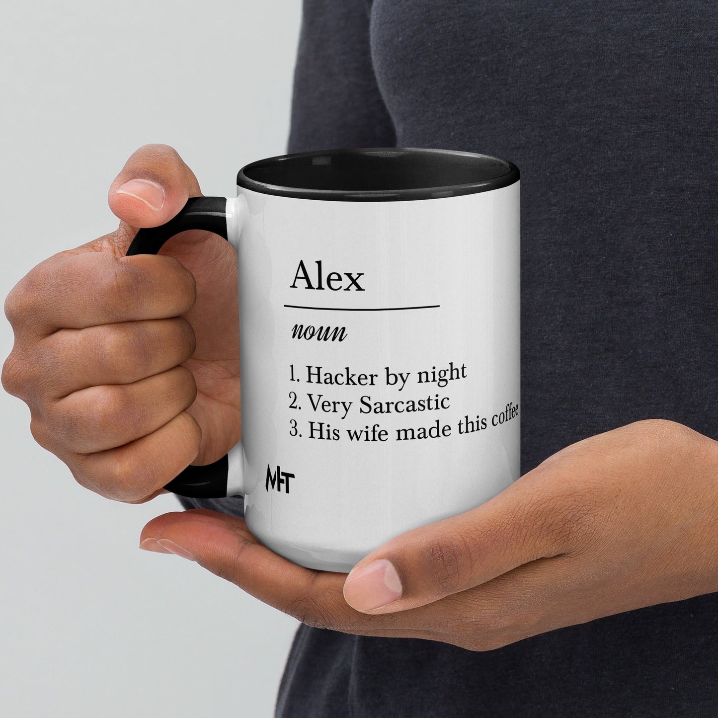 Personalized Name Definition Gifts Ideas - Mug with Color Inside by DarkByteGear