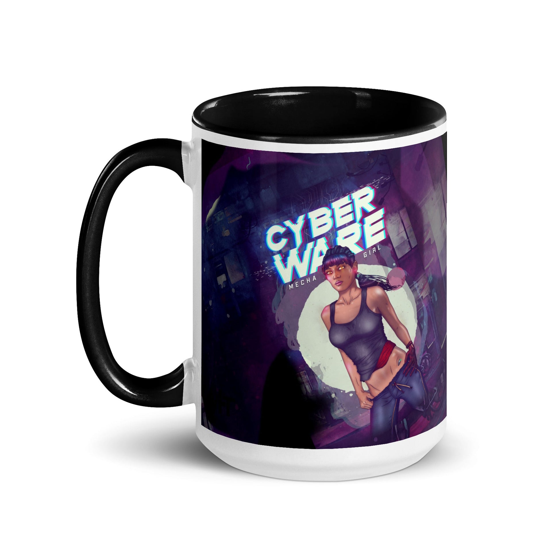 Cyberware Mecha Girl - Mug with Color Inside by DarkByteGear