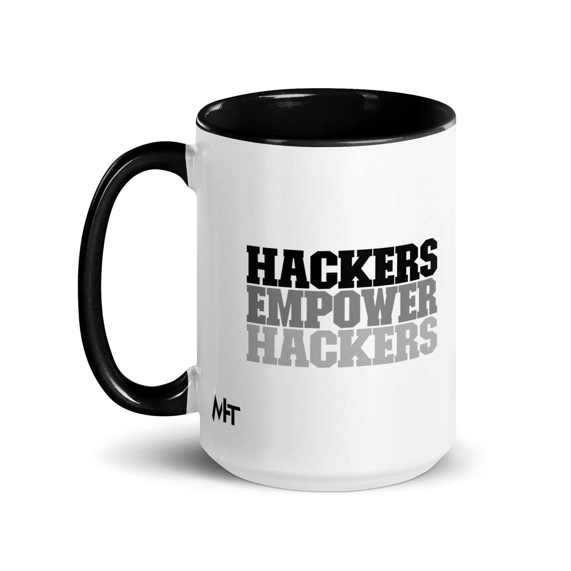Hackers Empower Hackers V2 - Mug with Color Inside by DarkByteGear