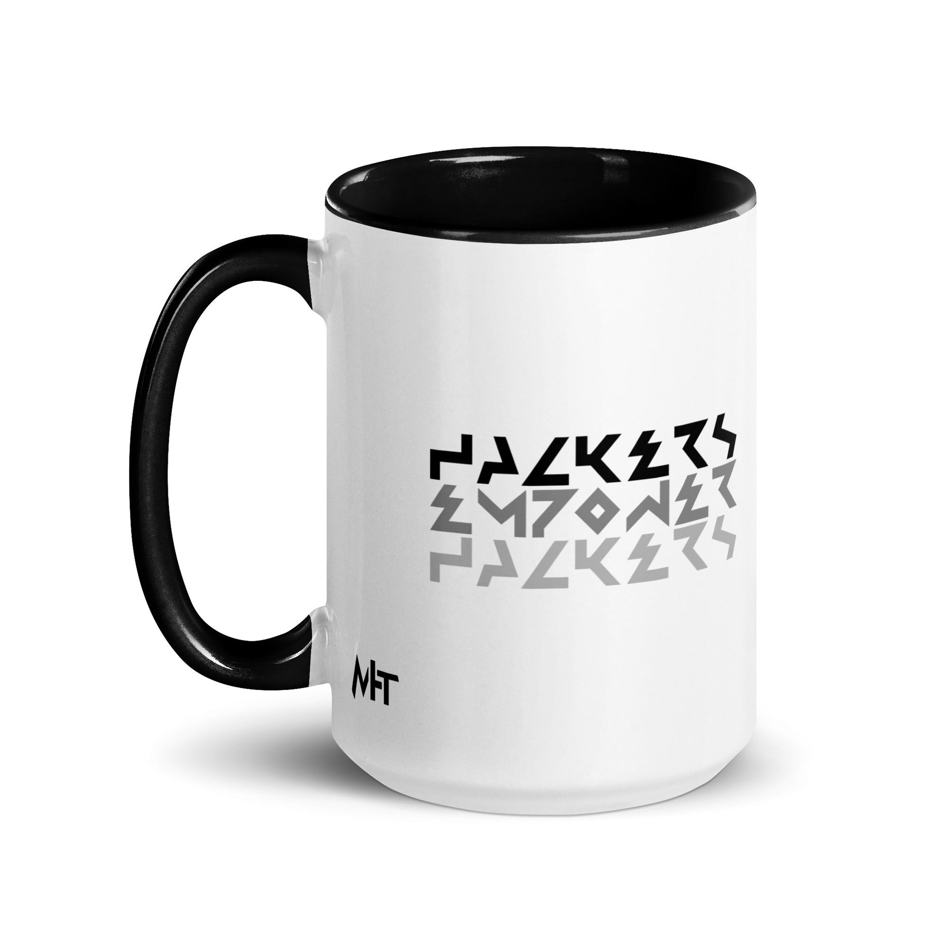 Hackers Empower Hackers V4 - Mug with Color Inside by DarkByteGear