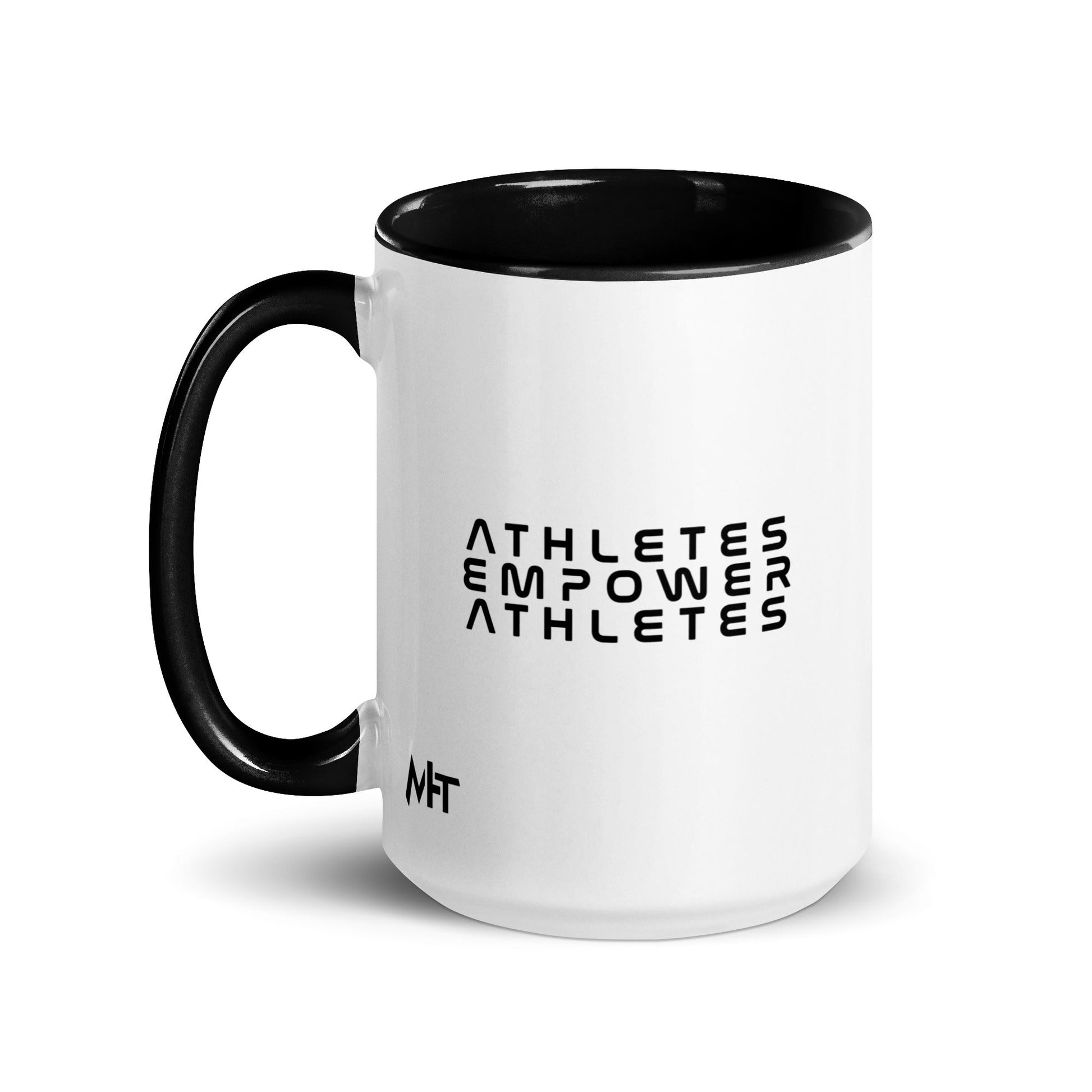 Athletes Empower Athletes - Mug with Color Inside by DarkByteGear
