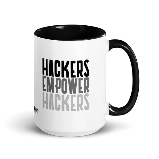 Hackers Empower Hackers - Mug with Color Inside by DarkByteGear
