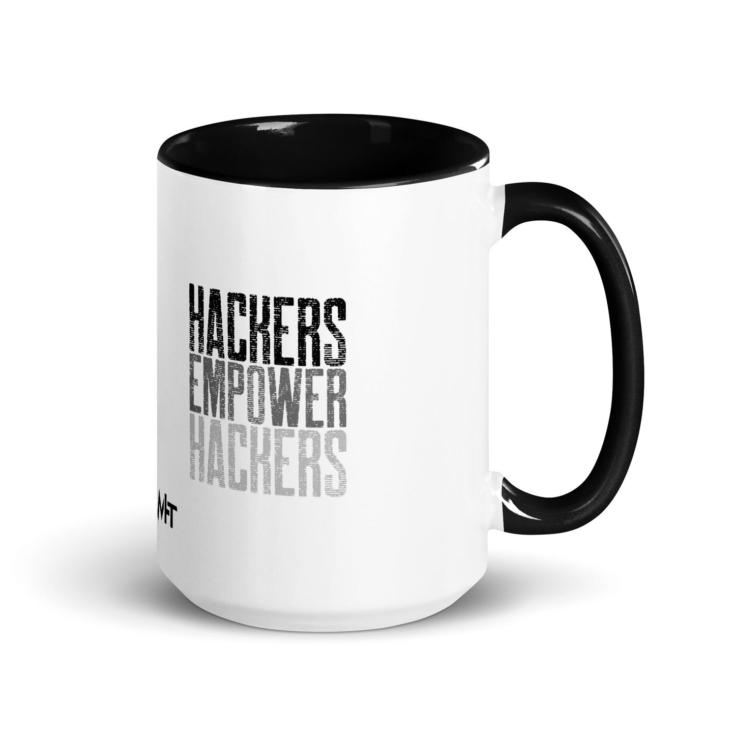 Hackers Empower Hackers V1 - Mug with Color Inside by DarkByteGear