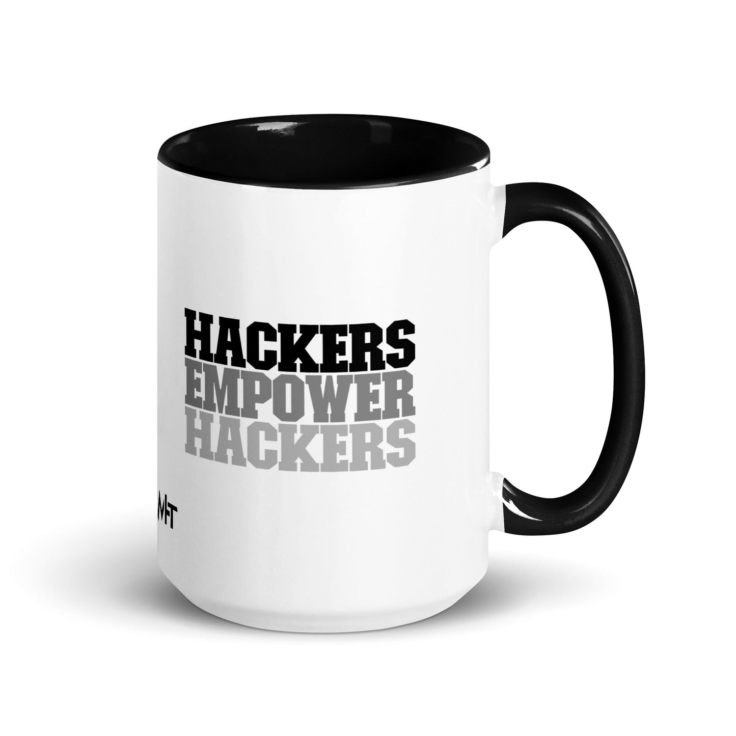 Hackers Empower Hackers V2 - Mug with Color Inside by DarkByteGear