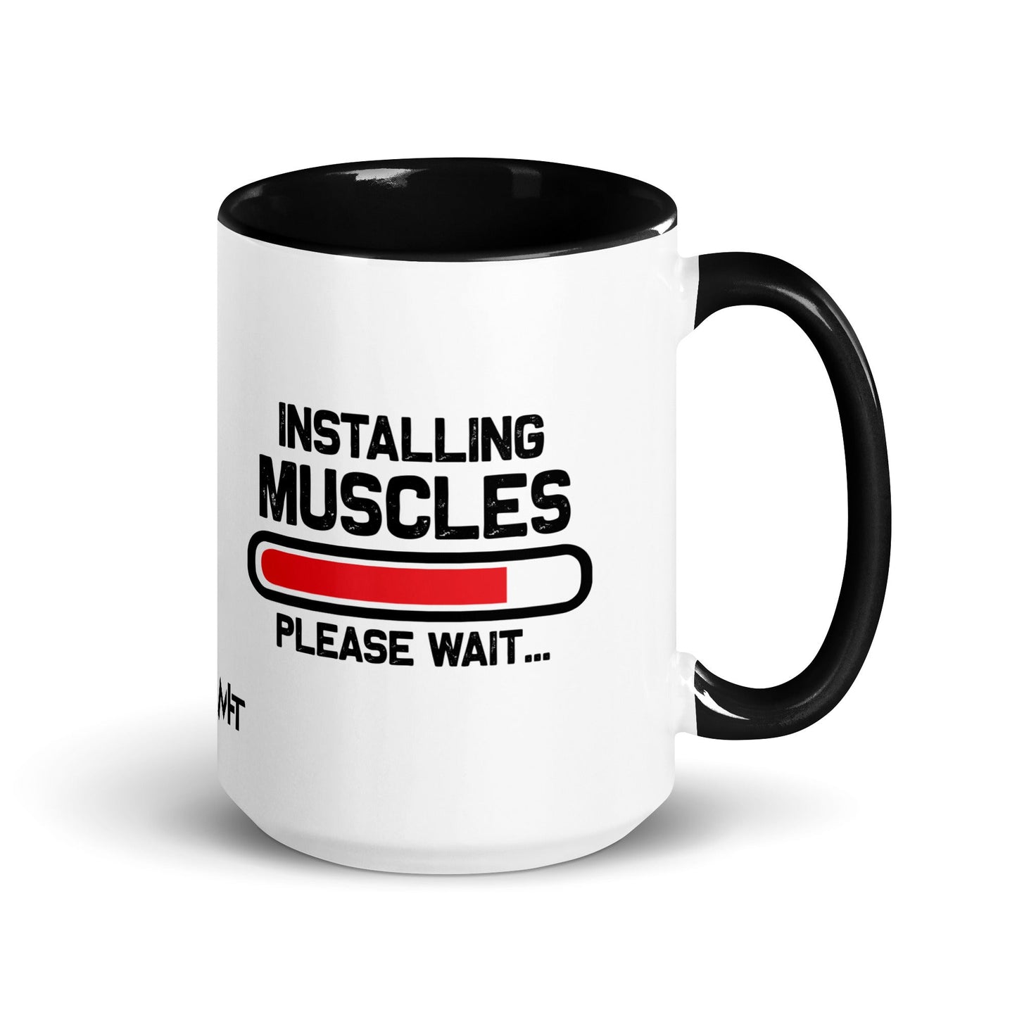 Installing Muscles Please Wait.... - Mug with Color Inside by DarkByteGear