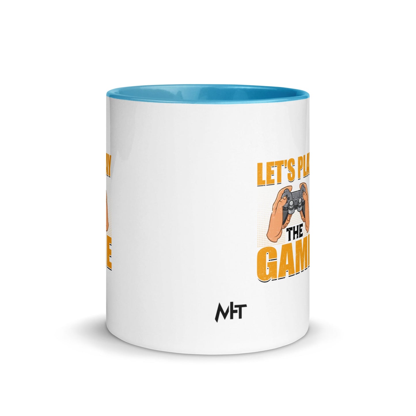 Let's Play the Game in Dark Text - Mug with Color Inside by DarkByteGear