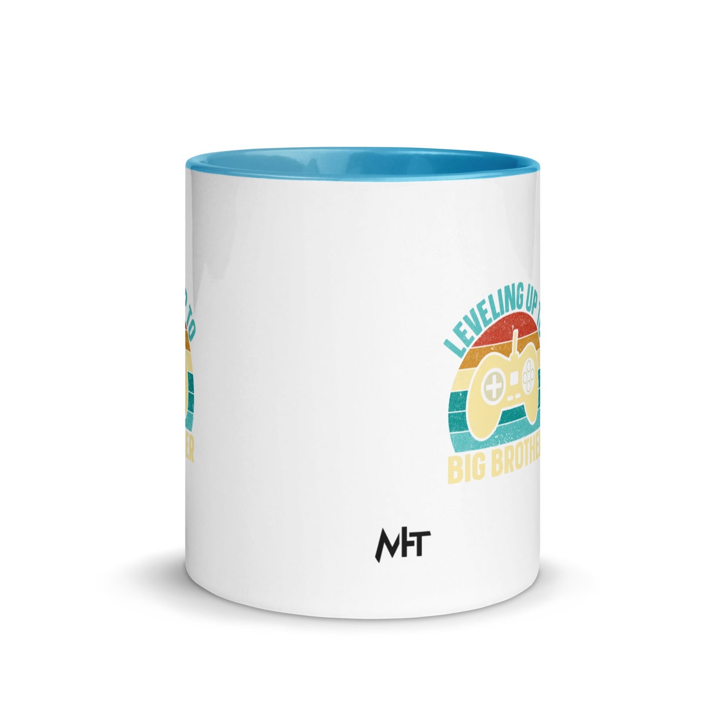 Levelling up to Big Brother V2 in Darker Shade - Mug with Color Inside by DarkByteGear