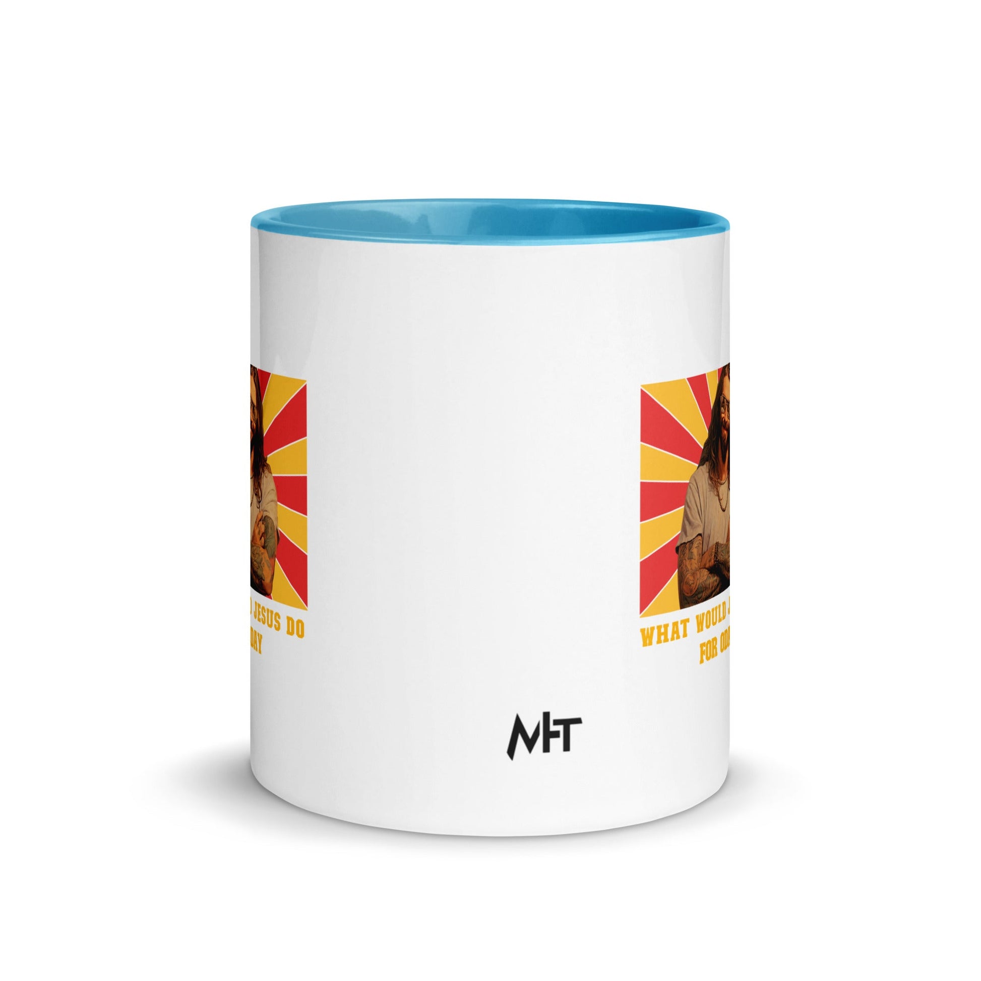 What would Jesus do for 0day v1 - Mug with Color Inside by DarkByteGear