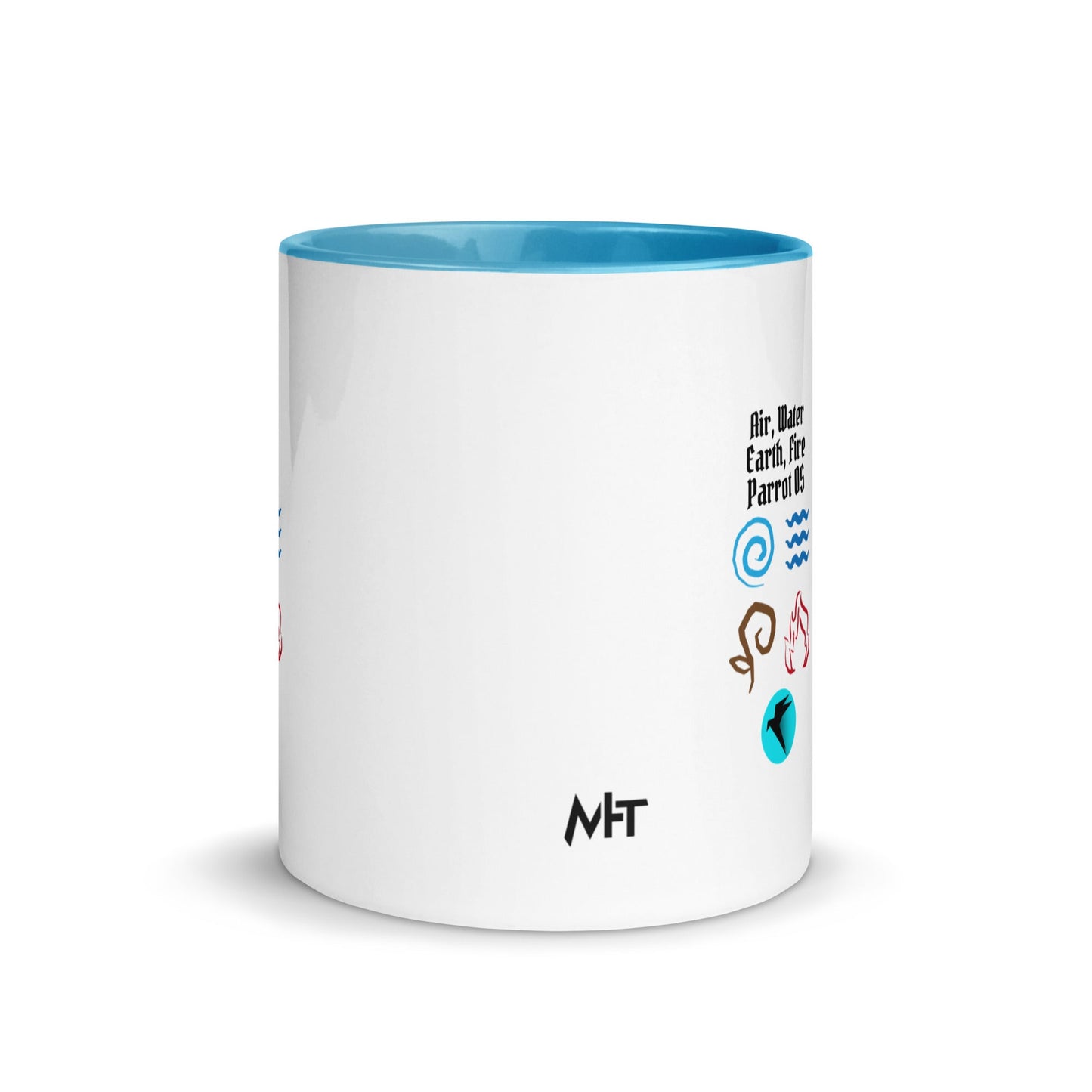 Air, Water, Earth, Fire, Parrot OS - Mug with Color Inside by DarkByteGear
