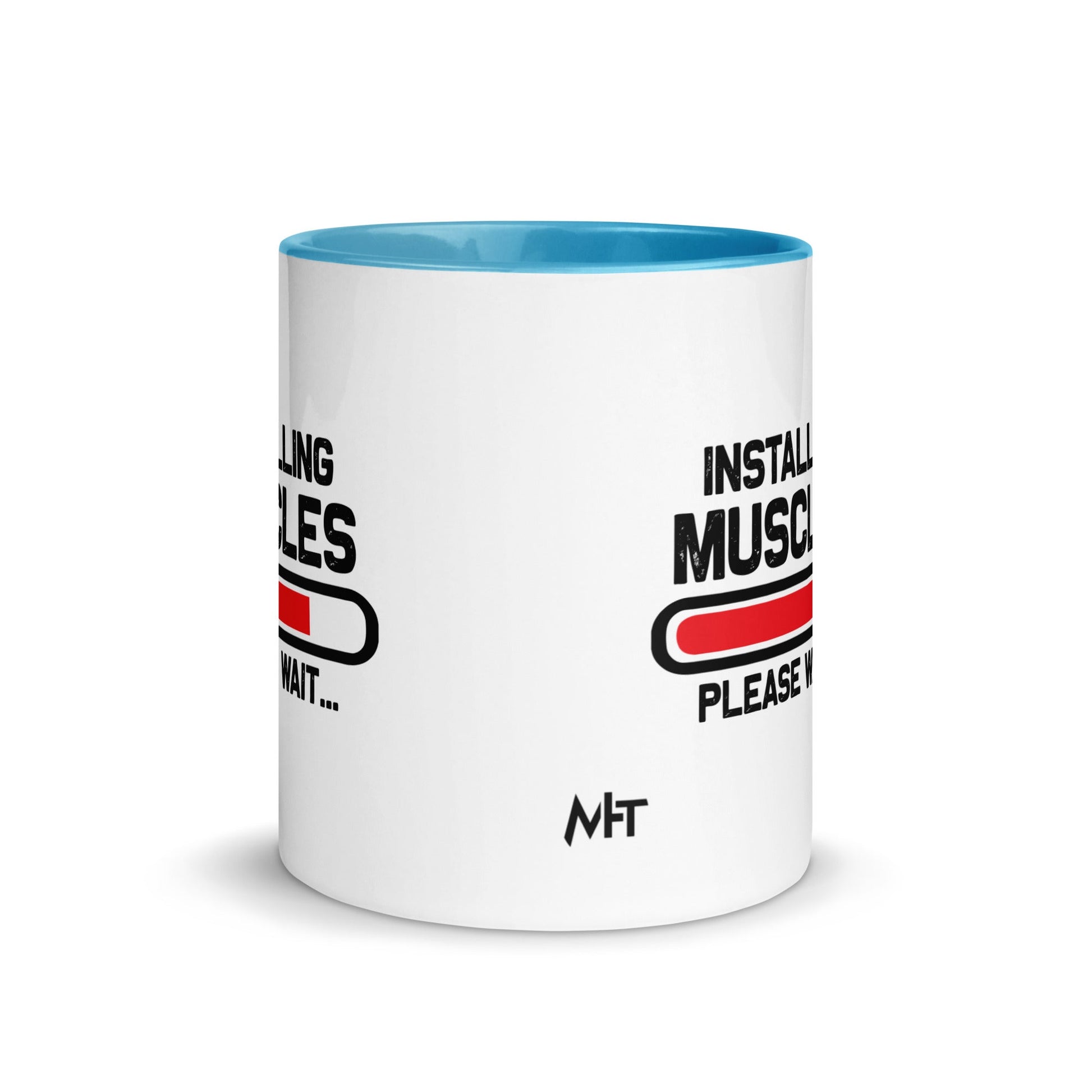 Installing Muscles Please Wait.... - Mug with Color Inside by DarkByteGear