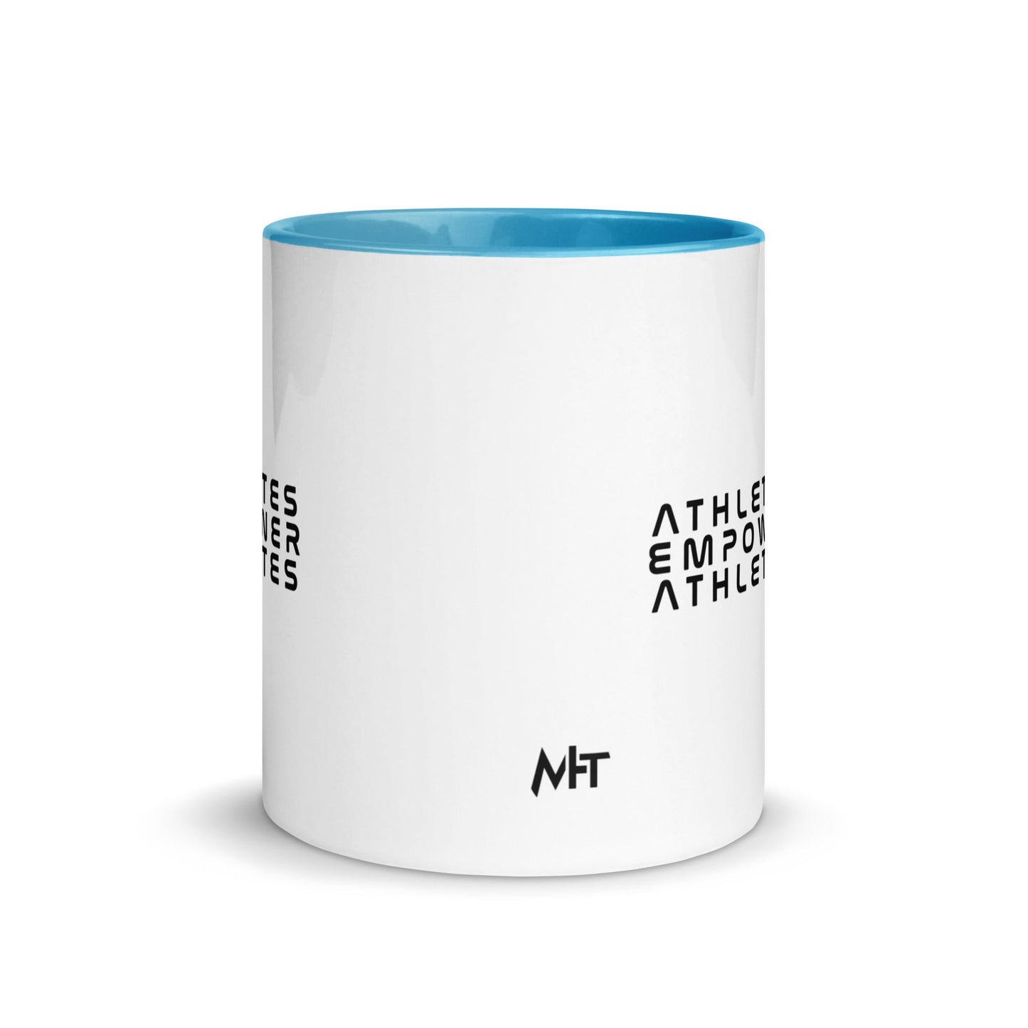 Athletes Empower Athletes - Mug with Color Inside by DarkByteGear