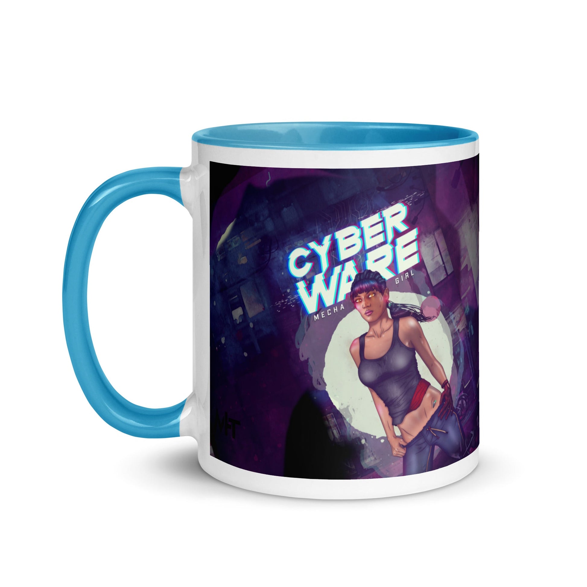 Cyberware Mecha Girl - Mug with Color Inside by DarkByteGear