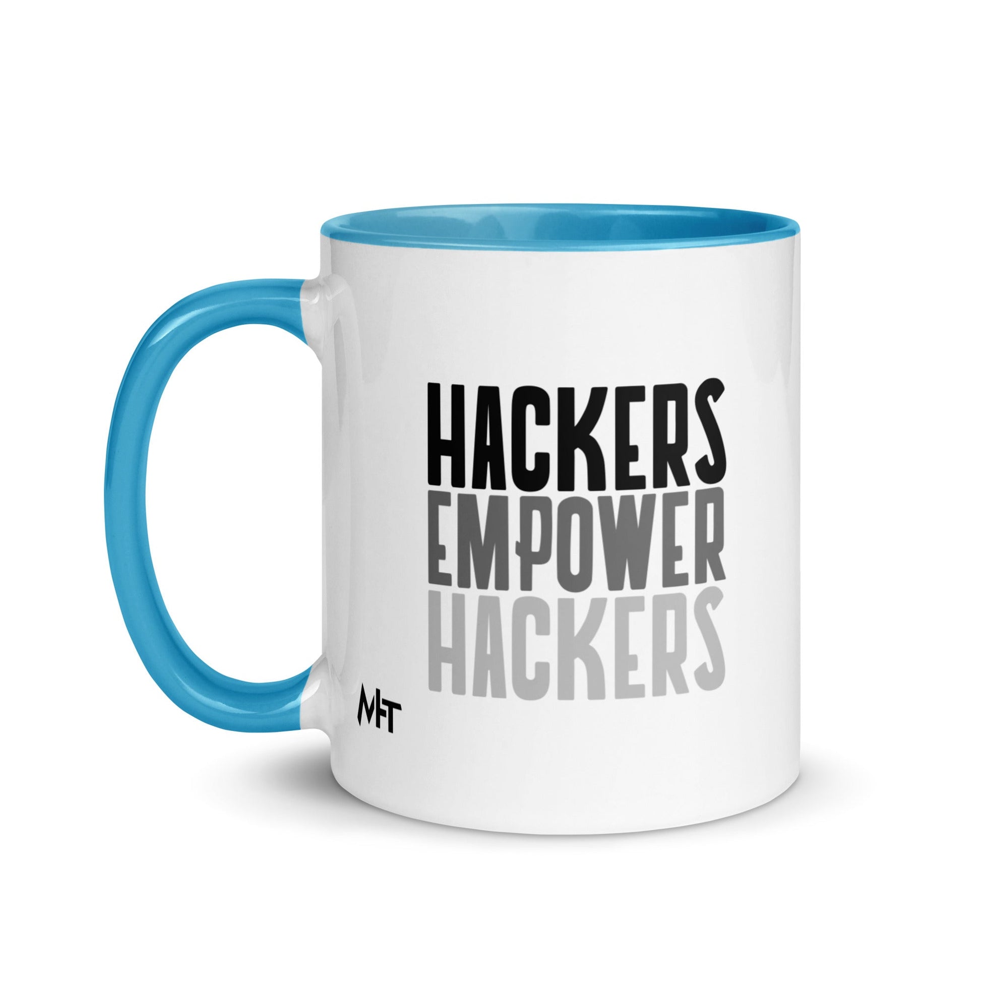 Hackers Empower Hackers - Mug with Color Inside by DarkByteGear