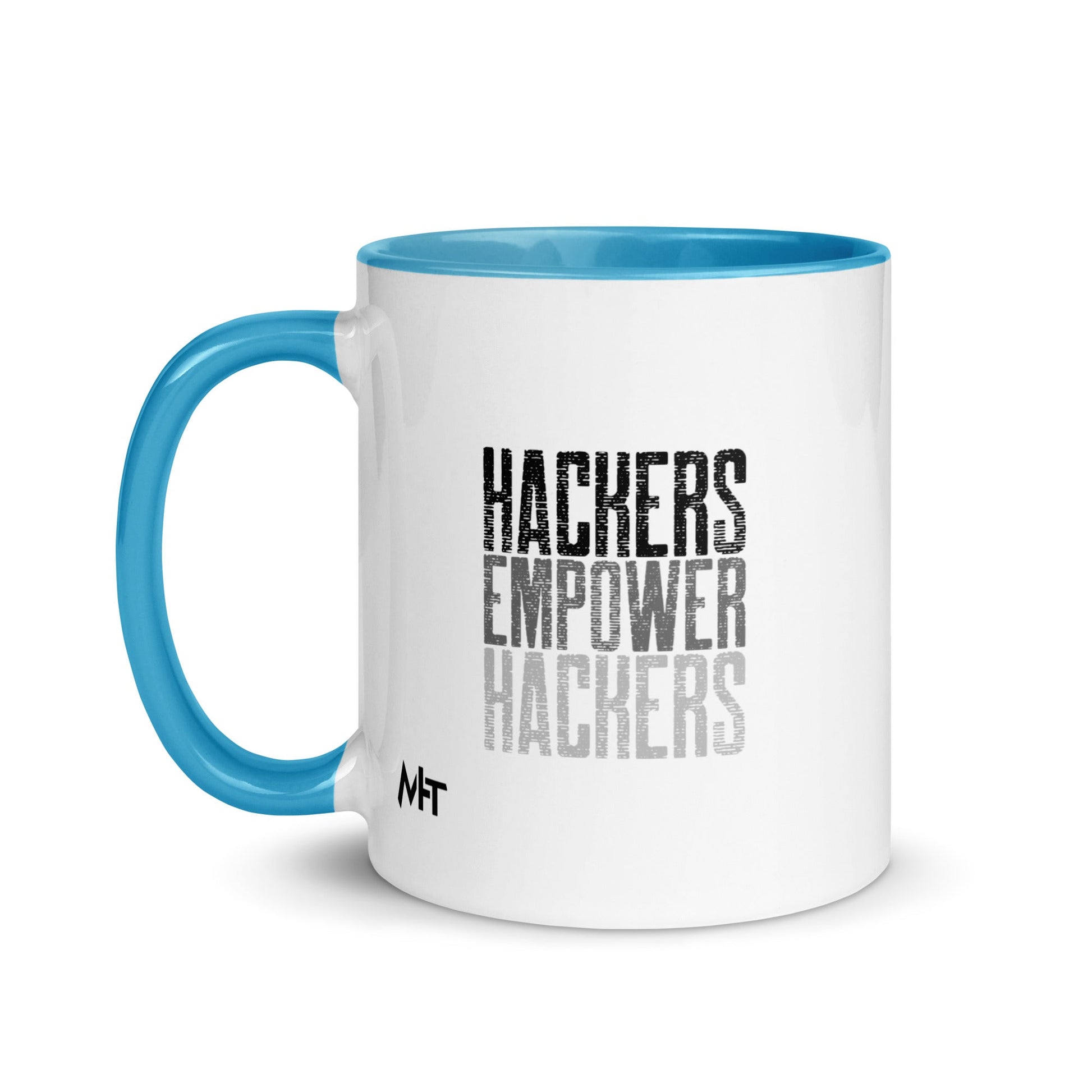 Hackers Empower Hackers V1 - Mug with Color Inside by DarkByteGear