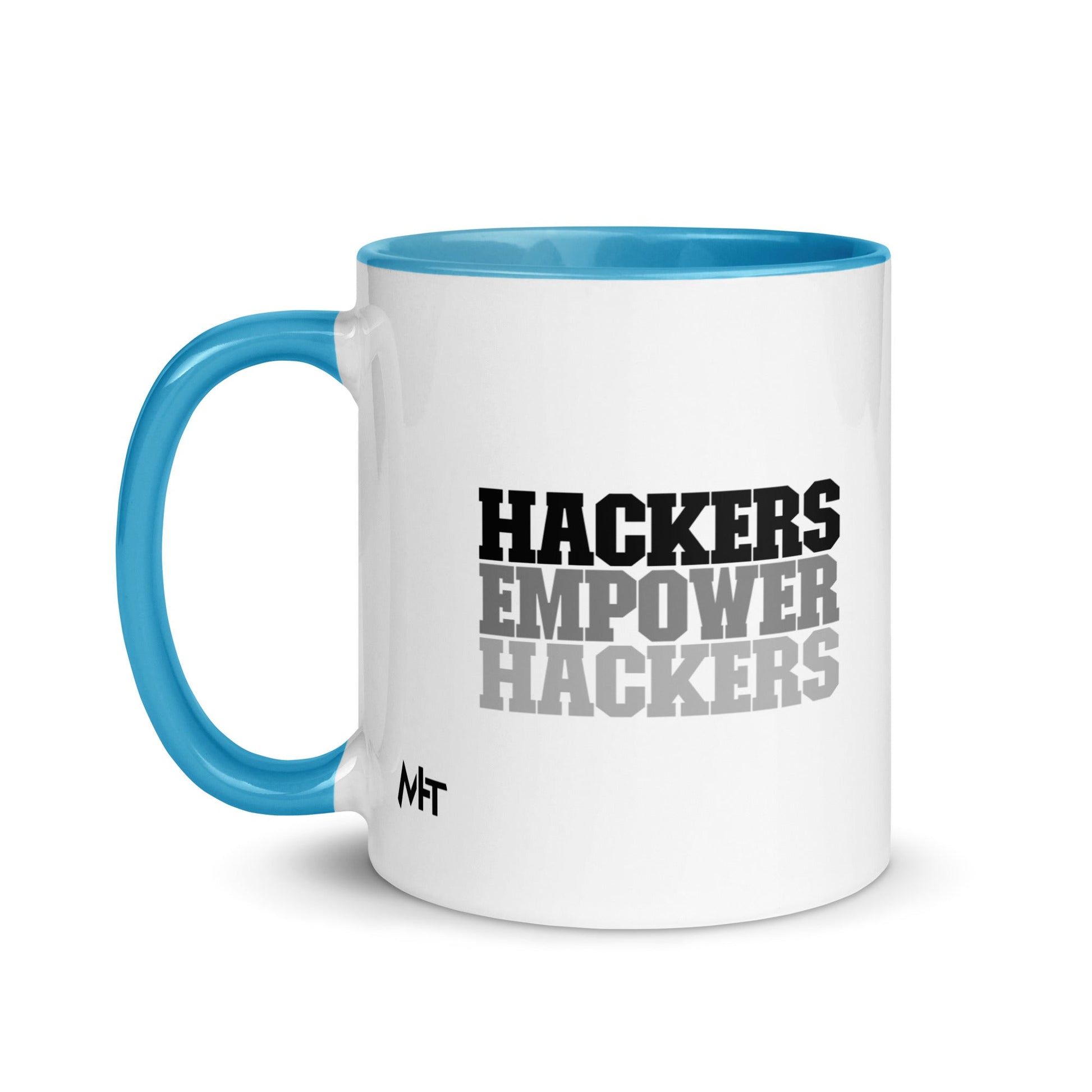Hackers Empower Hackers V2 - Mug with Color Inside by DarkByteGear