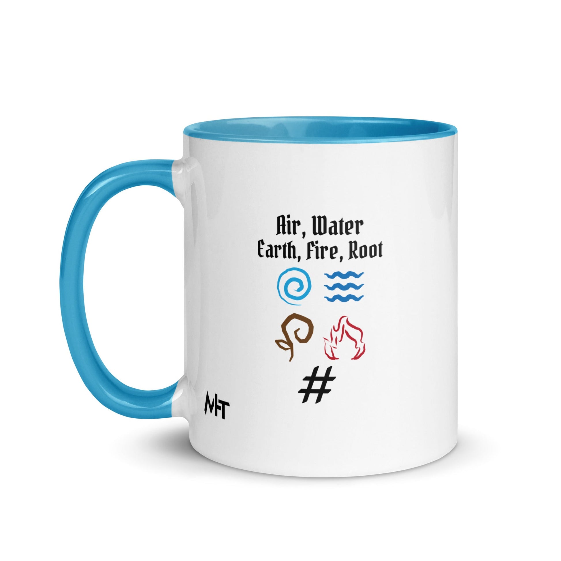 Air, Water, Earth, Fire, Root - Mug with Color Inside by DarkByteGear