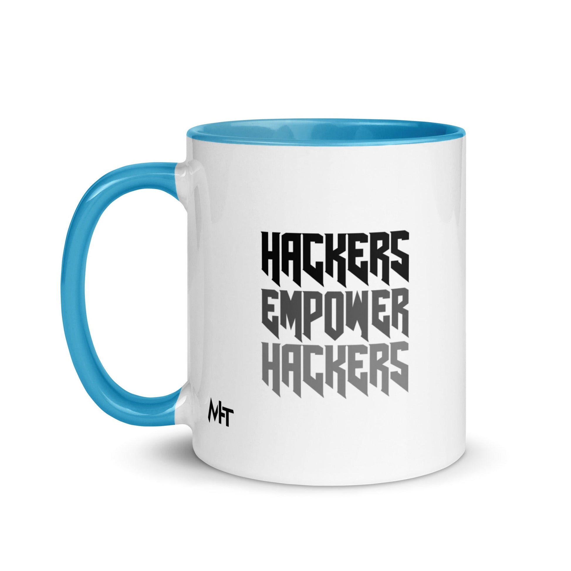 Hackers Empower Hackers V4 - Mug with Color Inside by DarkByteGear
