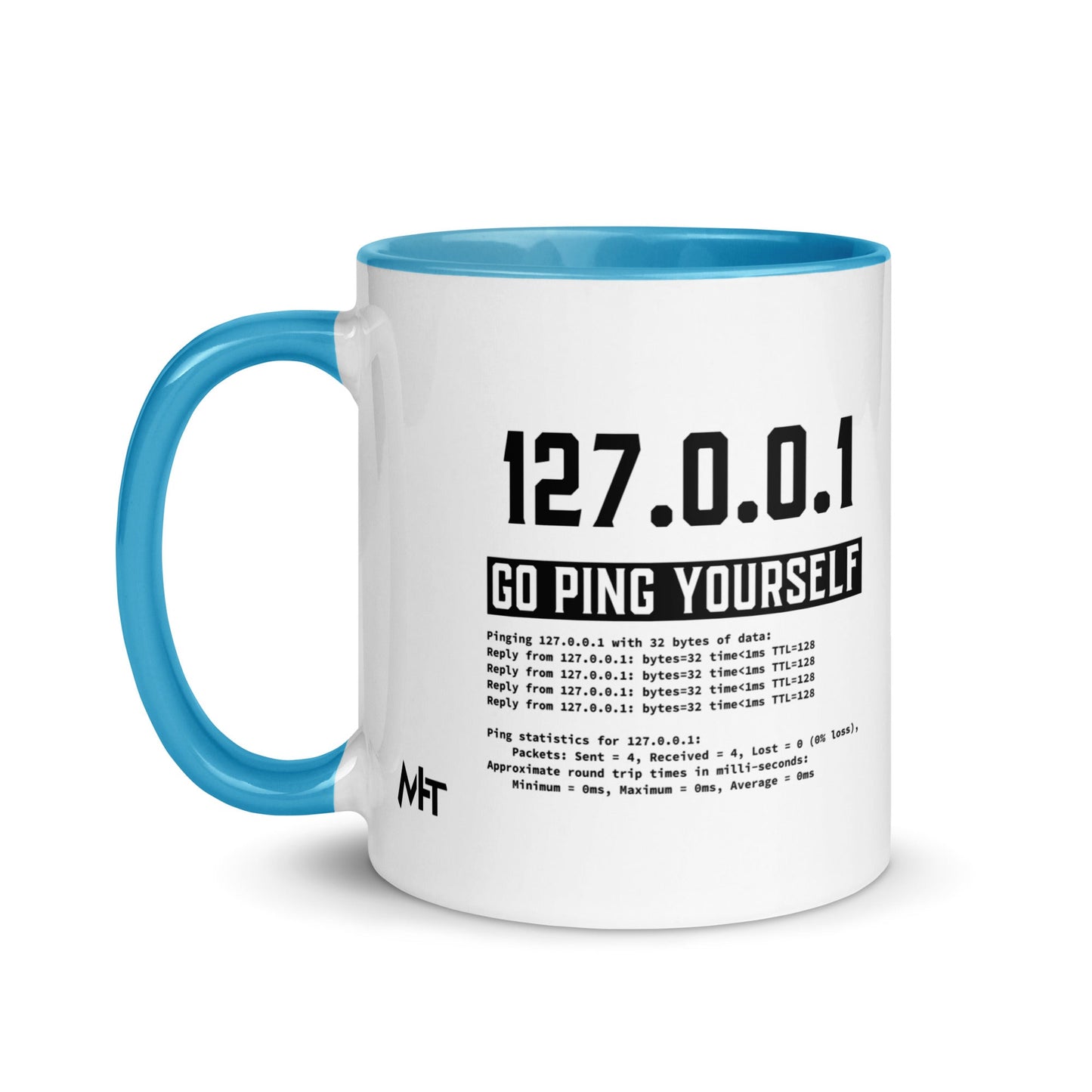 Go ping yourself - Mug with Color Inside by DarkByteGear