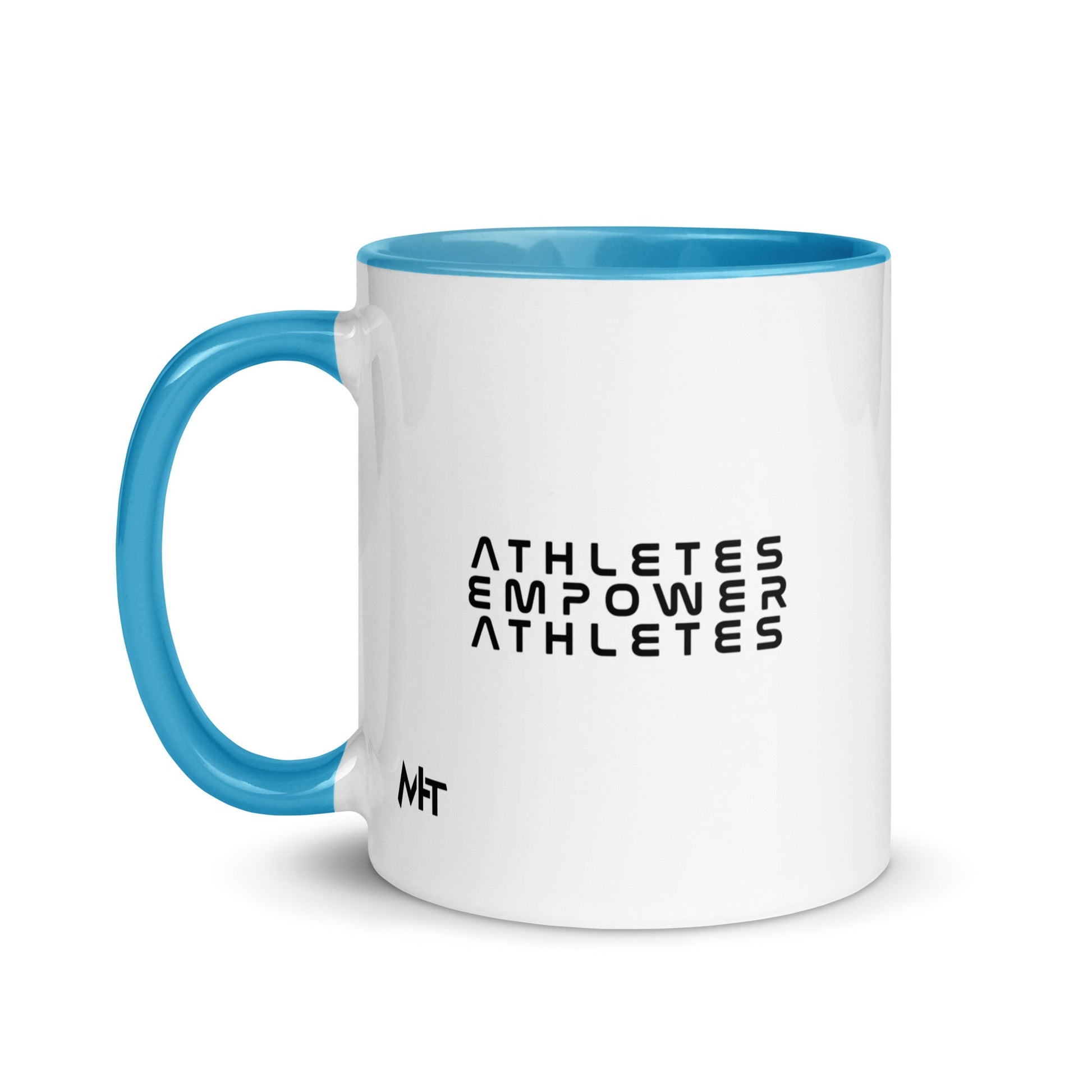 Athletes Empower Athletes - Mug with Color Inside by DarkByteGear