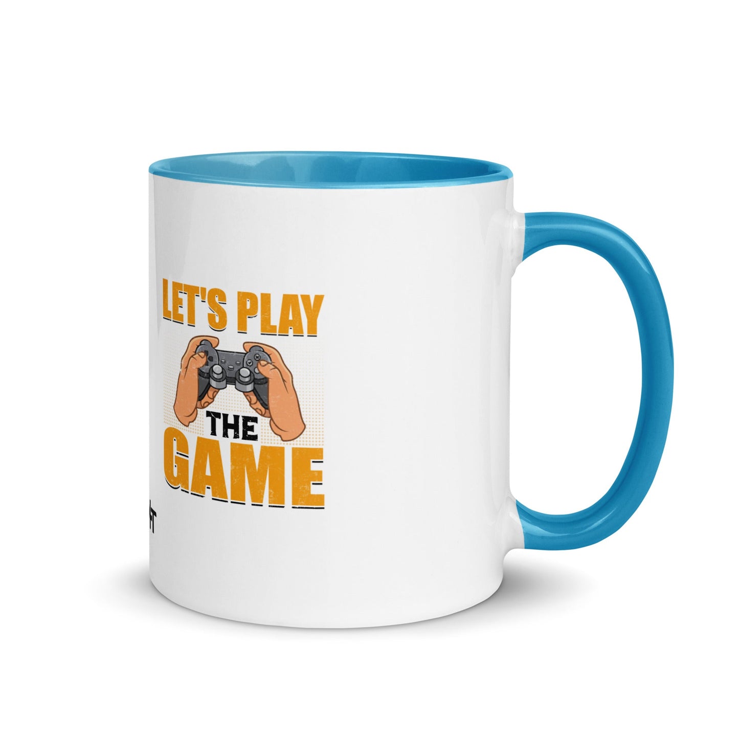 Let's Play the Game in Dark Text - Mug with Color Inside by DarkByteGear
