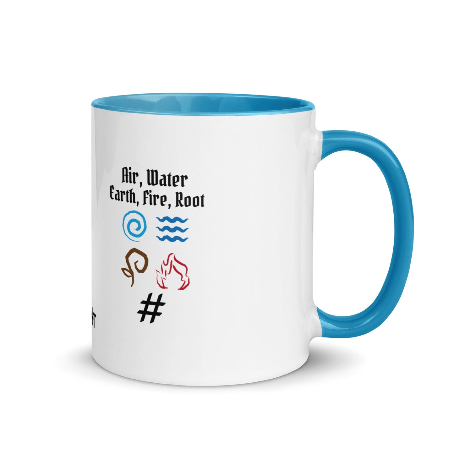 Air, Water, Earth, Fire, Root - Mug with Color Inside by DarkByteGear