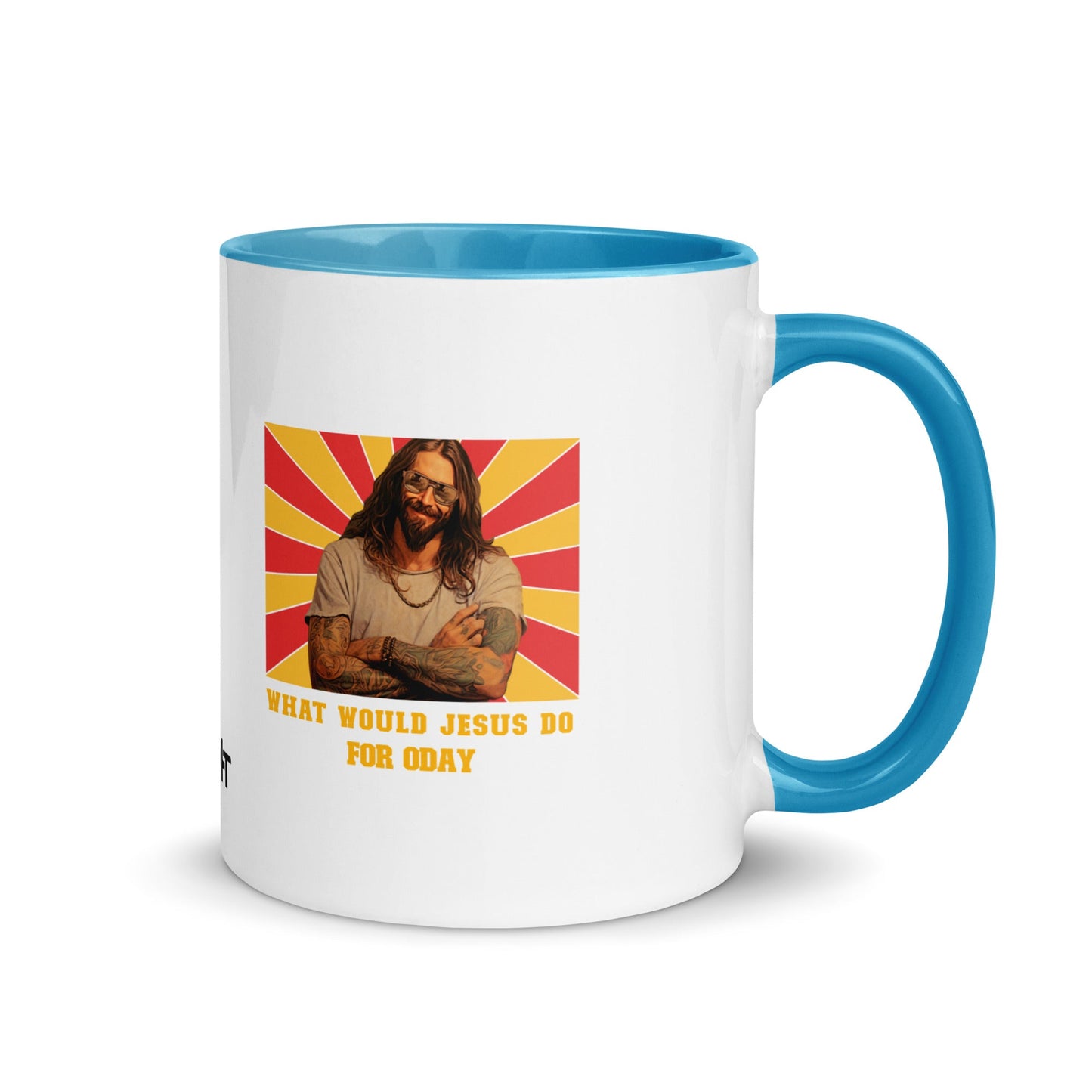 What would Jesus do for 0day v1 - Mug with Color Inside by DarkByteGear