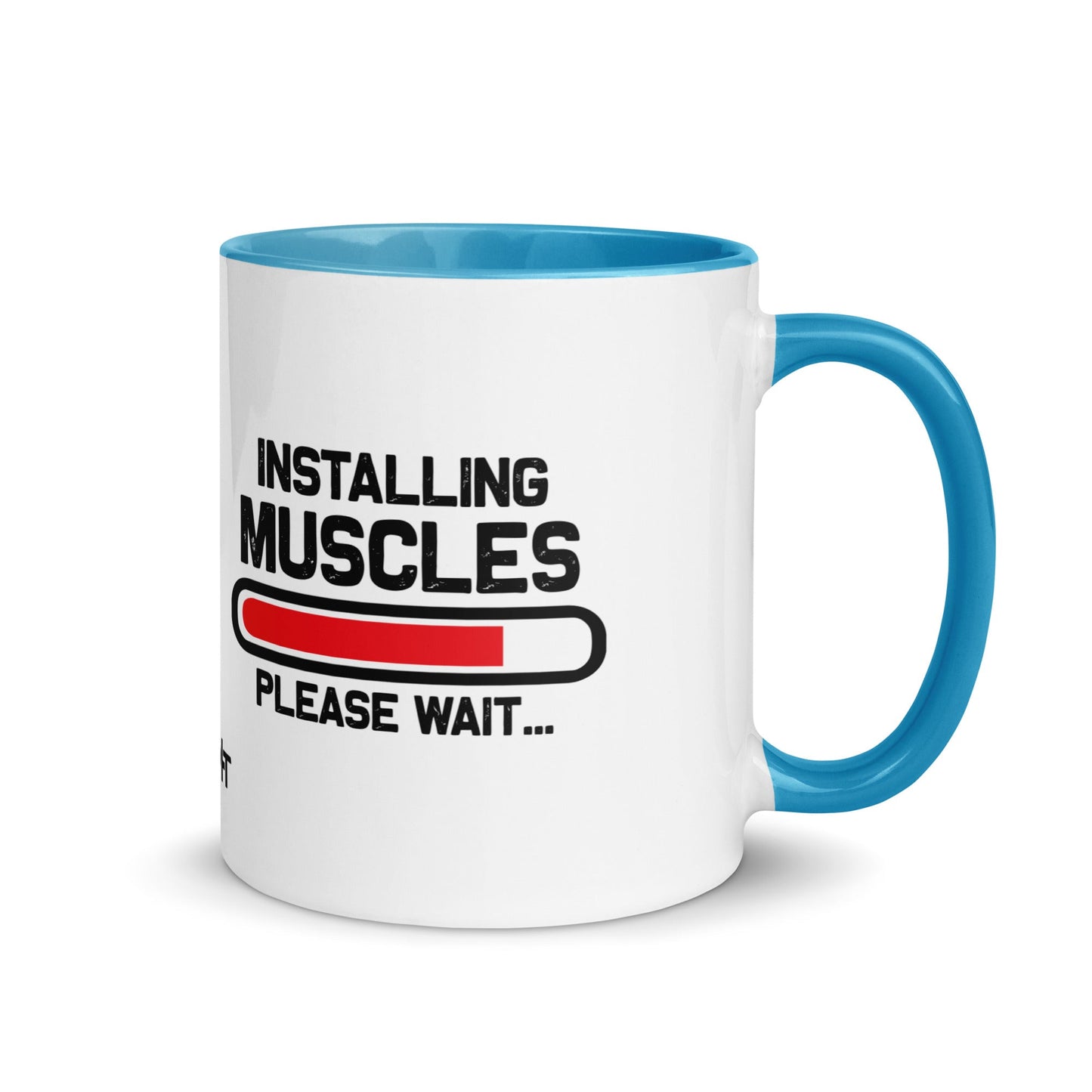 Installing Muscles Please Wait.... - Mug with Color Inside by DarkByteGear