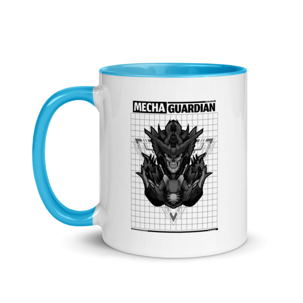 Mecha Guardian - Mug with Color Inside by DarkByteGear