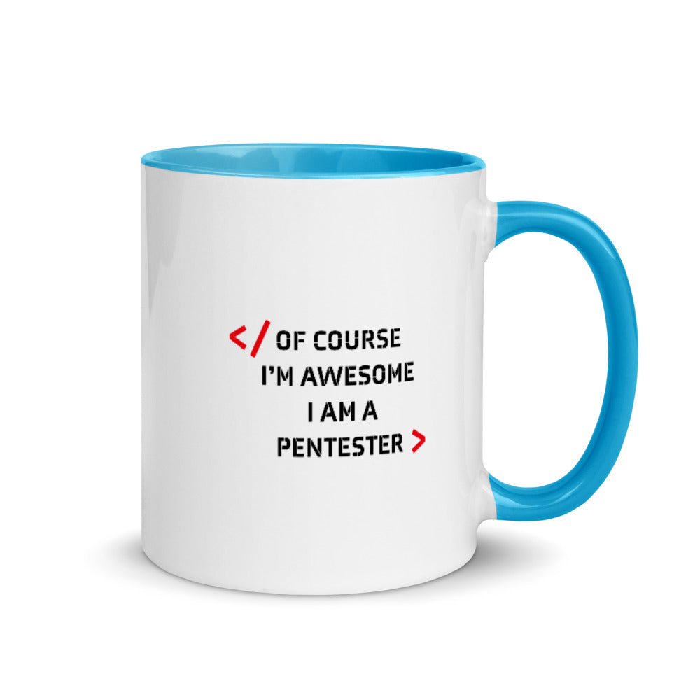 I am Pentester - Mug with Color Inside by DarkByteGear