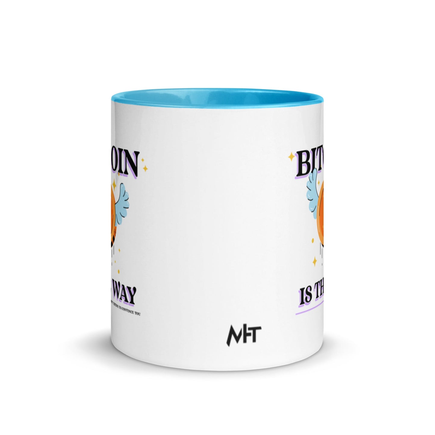 Bitcoin is the way - Mug with Color Inside by DarkByteGear