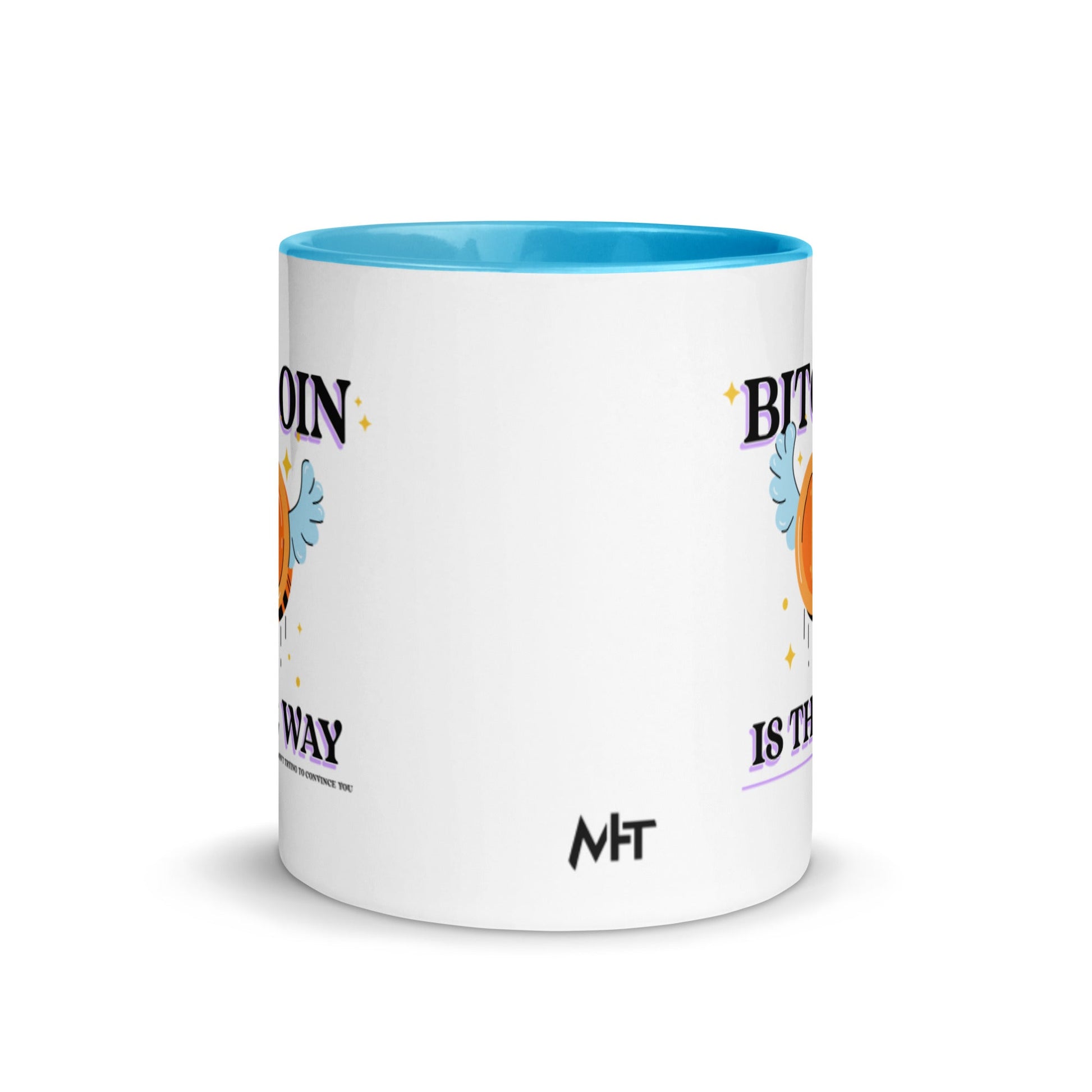 Bitcoin is the way - Mug with Color Inside by DarkByteGear