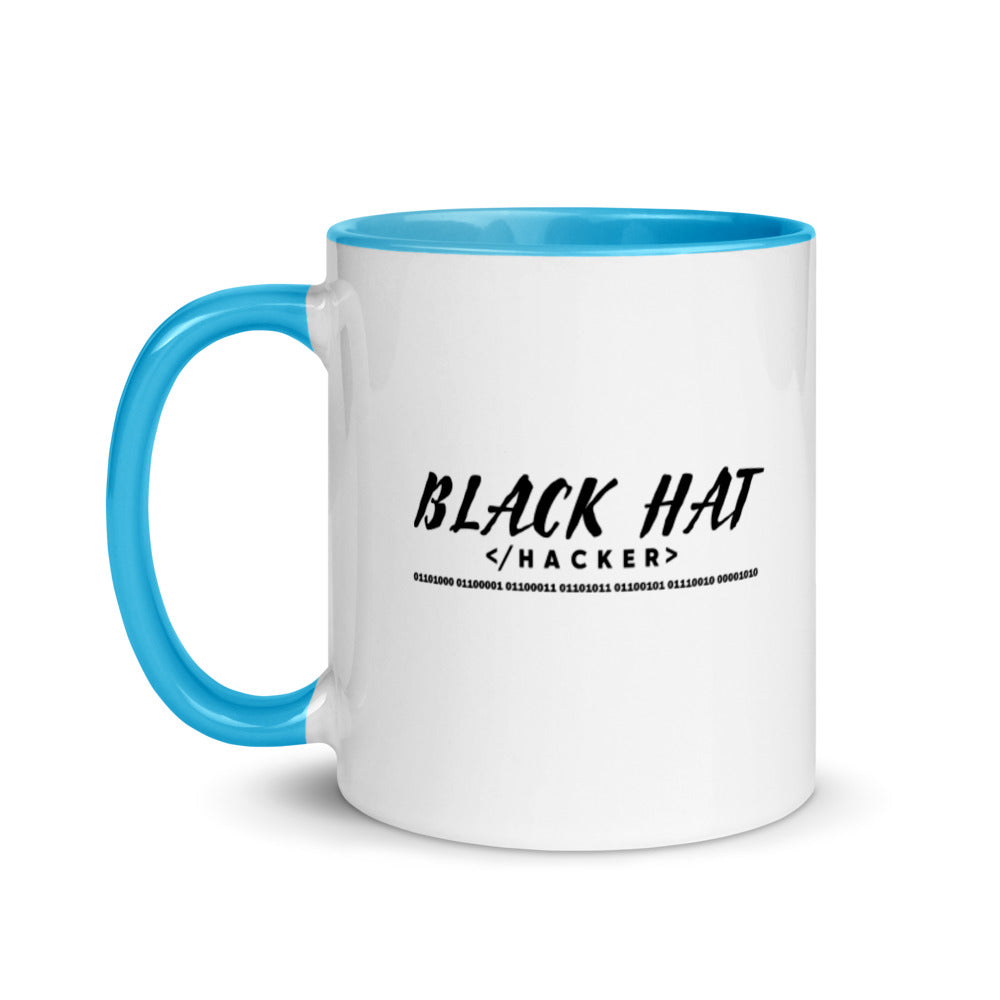 Black Hat Hacker V2 - Mug with Color Inside by DarkByteGear
