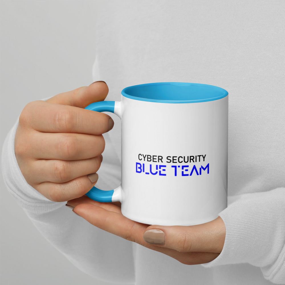 Cybersecurity Blue Team v4 - Mug with Color Inside by DarkByteGear