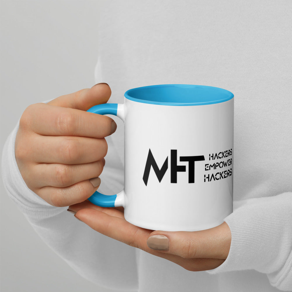 MHT - Hackers Empower Hackers - Mug with Color Inside by DarkByteGear
