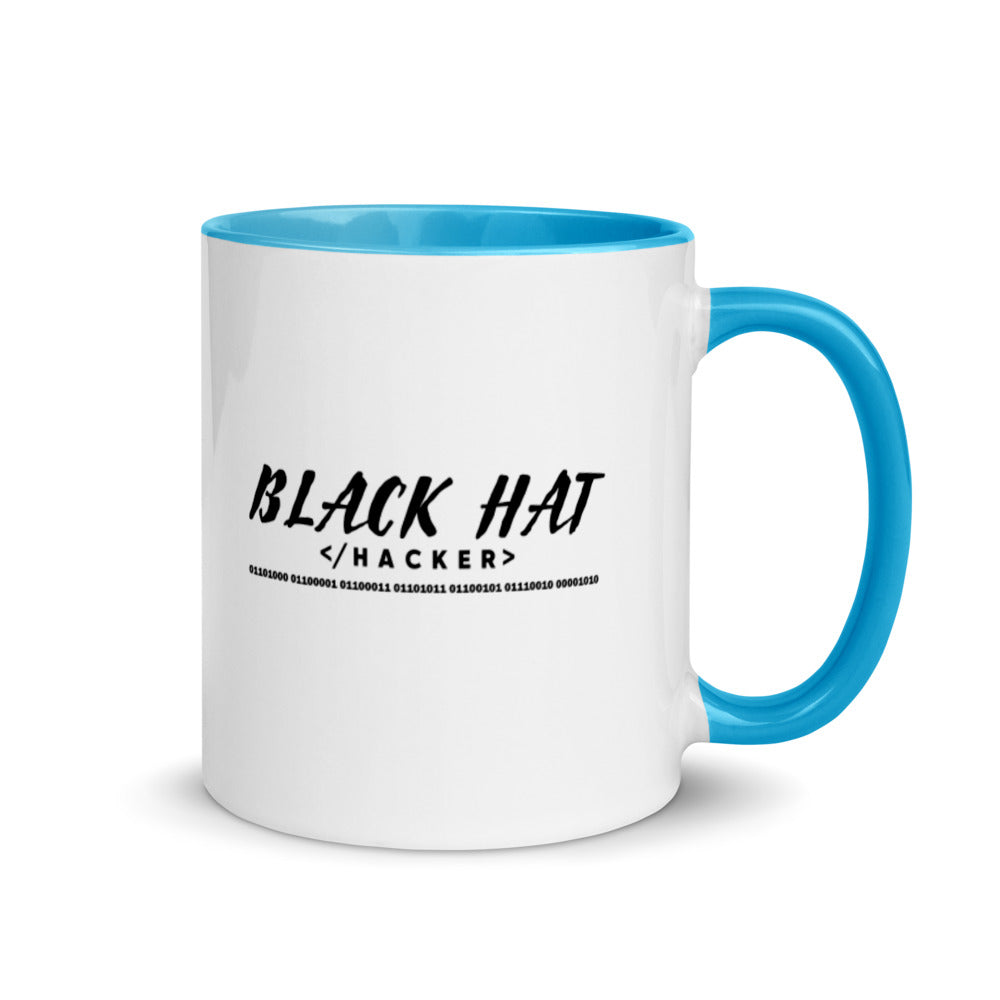 Black Hat Hacker V2 - Mug with Color Inside by DarkByteGear