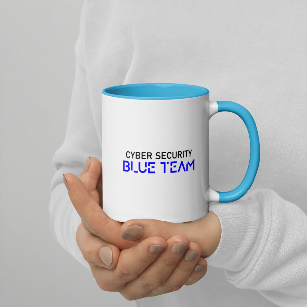 Cybersecurity Blue Team v4 - Mug with Color Inside by DarkByteGear
