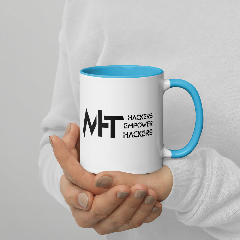 MHT - Hackers Empower Hackers - Mug with Color Inside by DarkByteGear