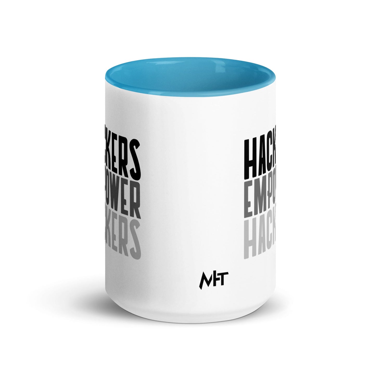 Hackers Empower Hackers - Mug with Color Inside by DarkByteGear