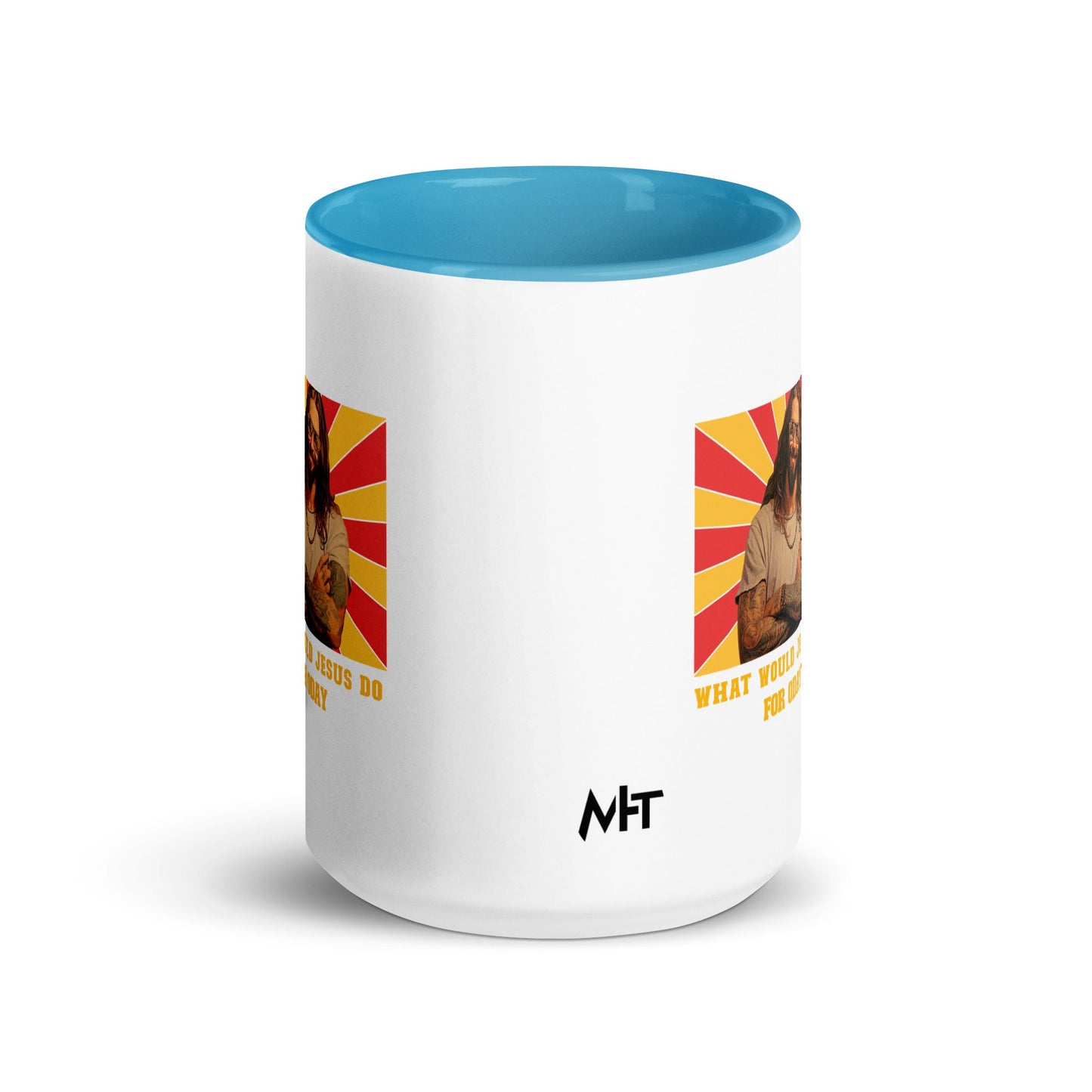 What would Jesus do for 0day v1 - Mug with Color Inside by DarkByteGear