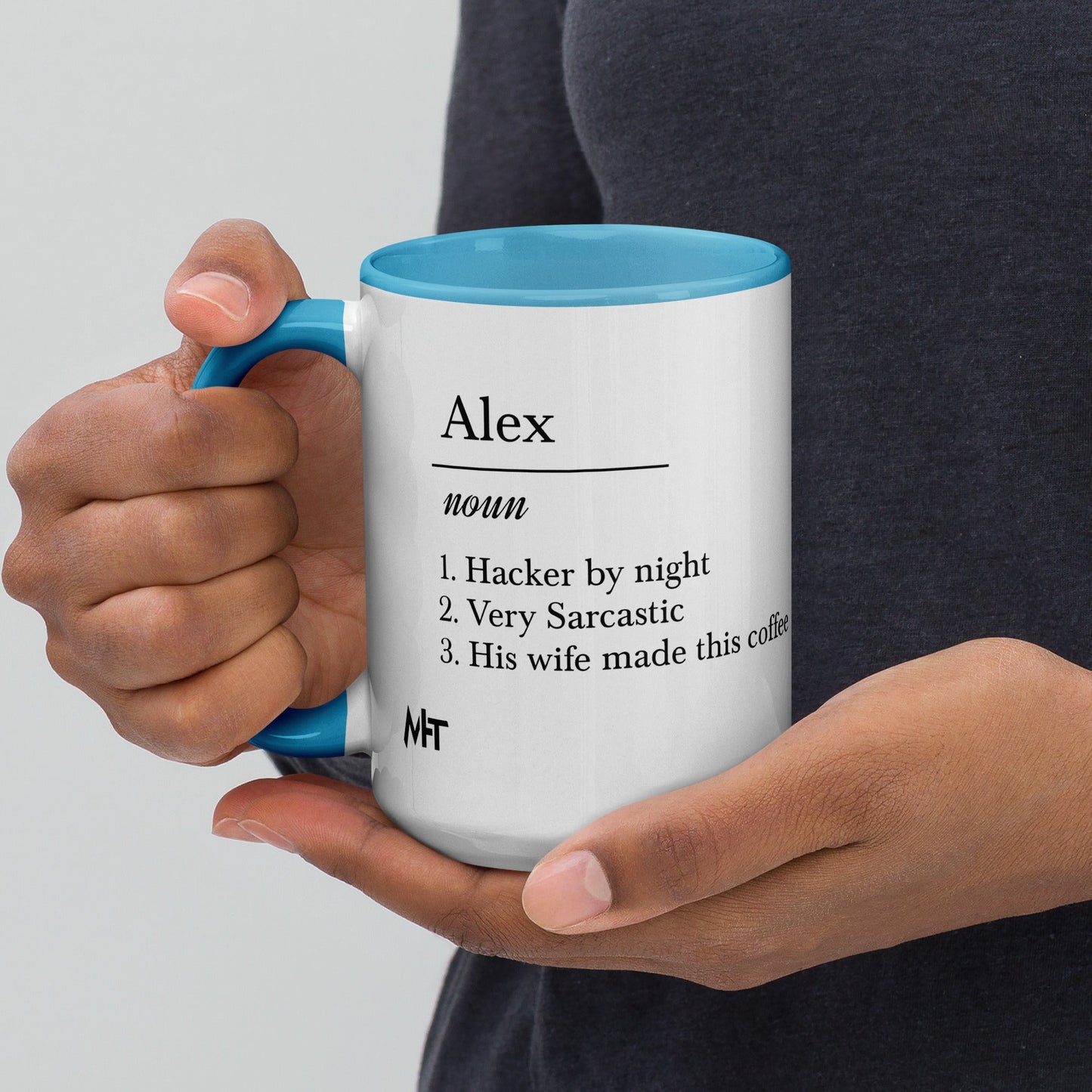 Personalized Name Definition Gifts Ideas - Mug with Color Inside by DarkByteGear