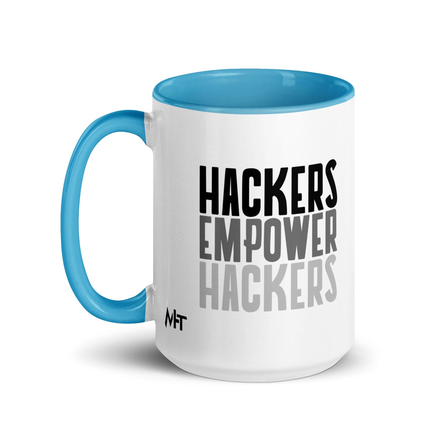 Hackers Empower Hackers - Mug with Color Inside by DarkByteGear