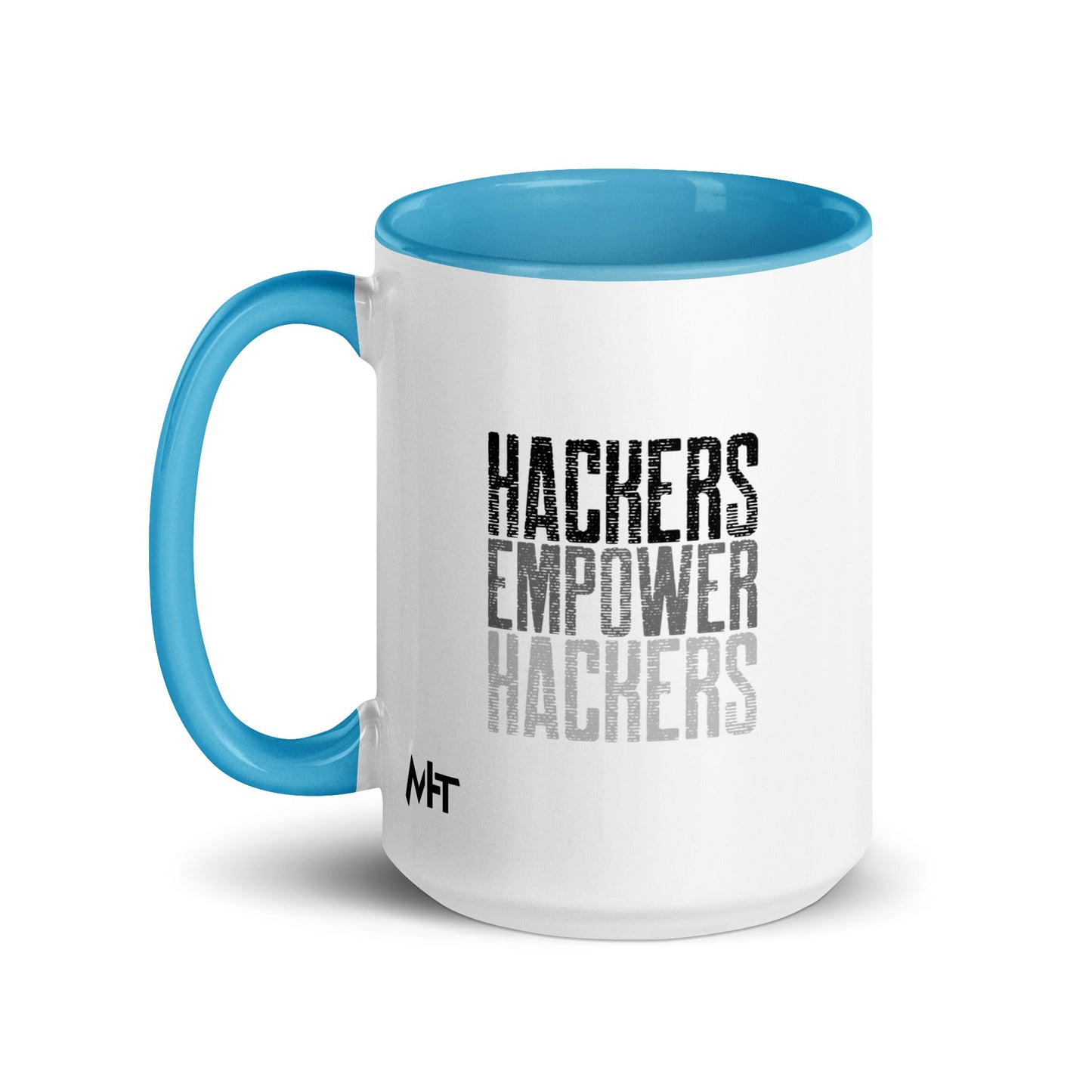 Hackers Empower Hackers V1 - Mug with Color Inside by DarkByteGear