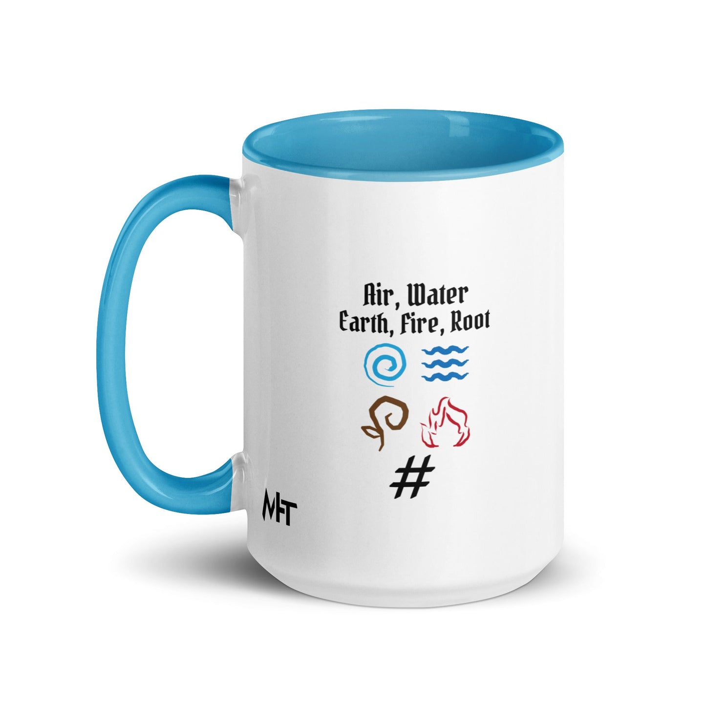 Air, Water, Earth, Fire, Root - Mug with Color Inside by DarkByteGear