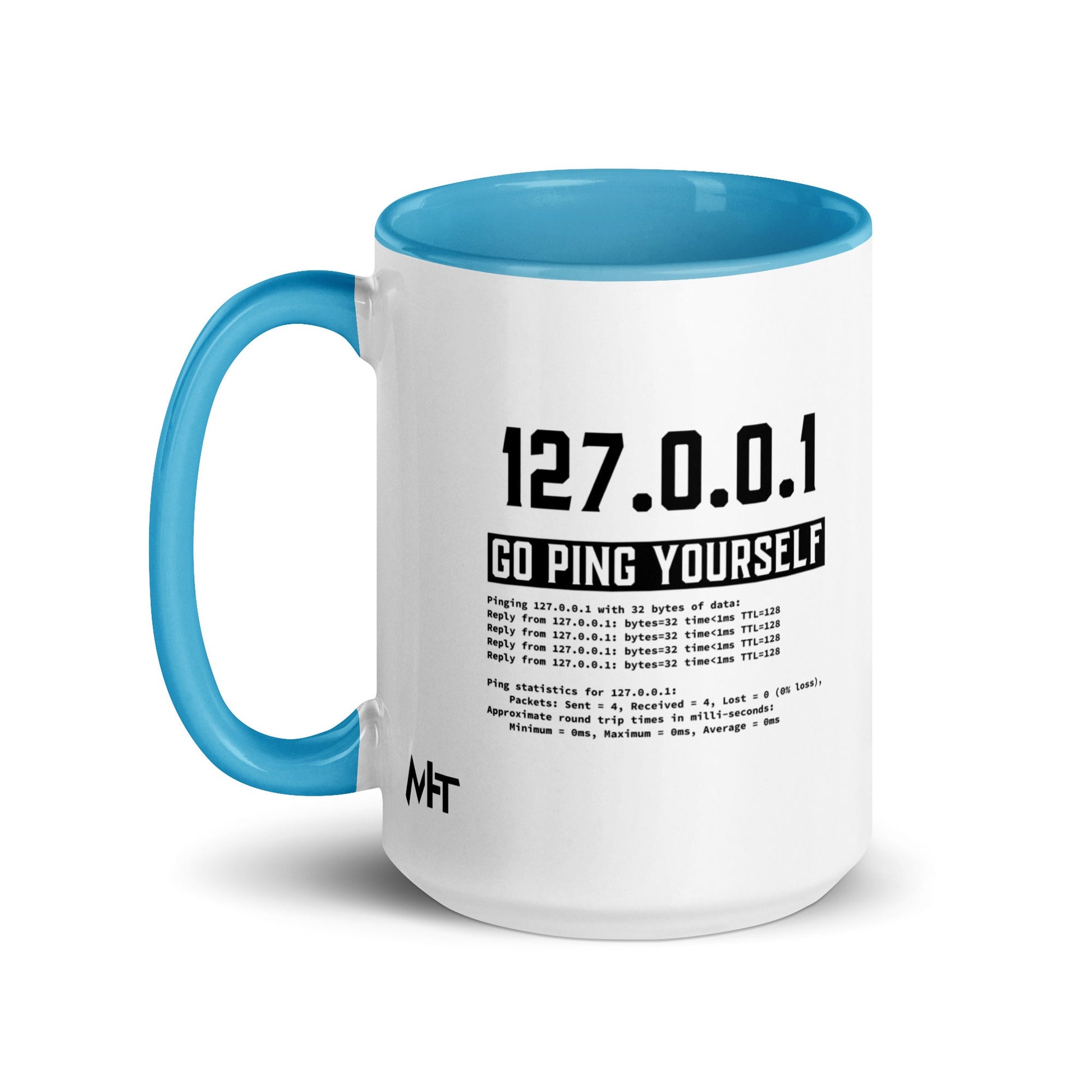 Go ping yourself - Mug with Color Inside by DarkByteGear