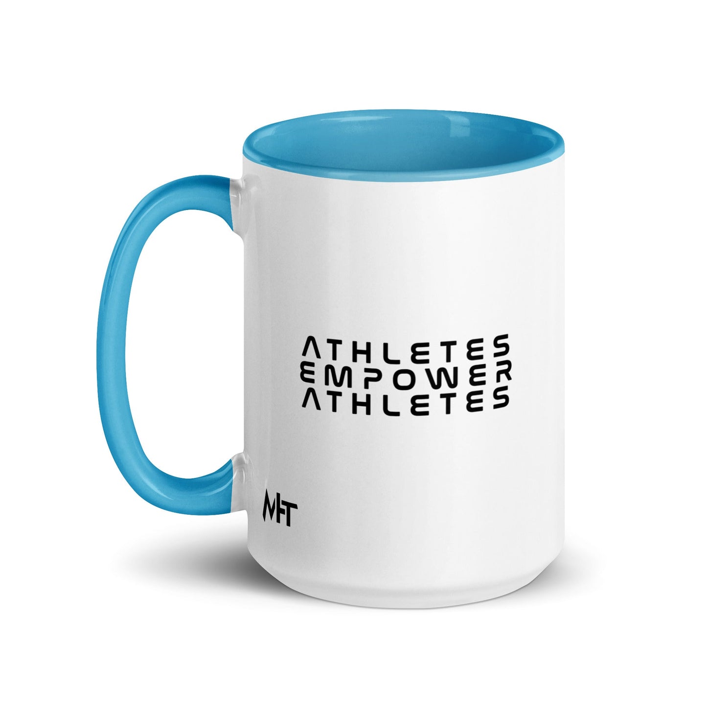 Athletes Empower Athletes - Mug with Color Inside by DarkByteGear