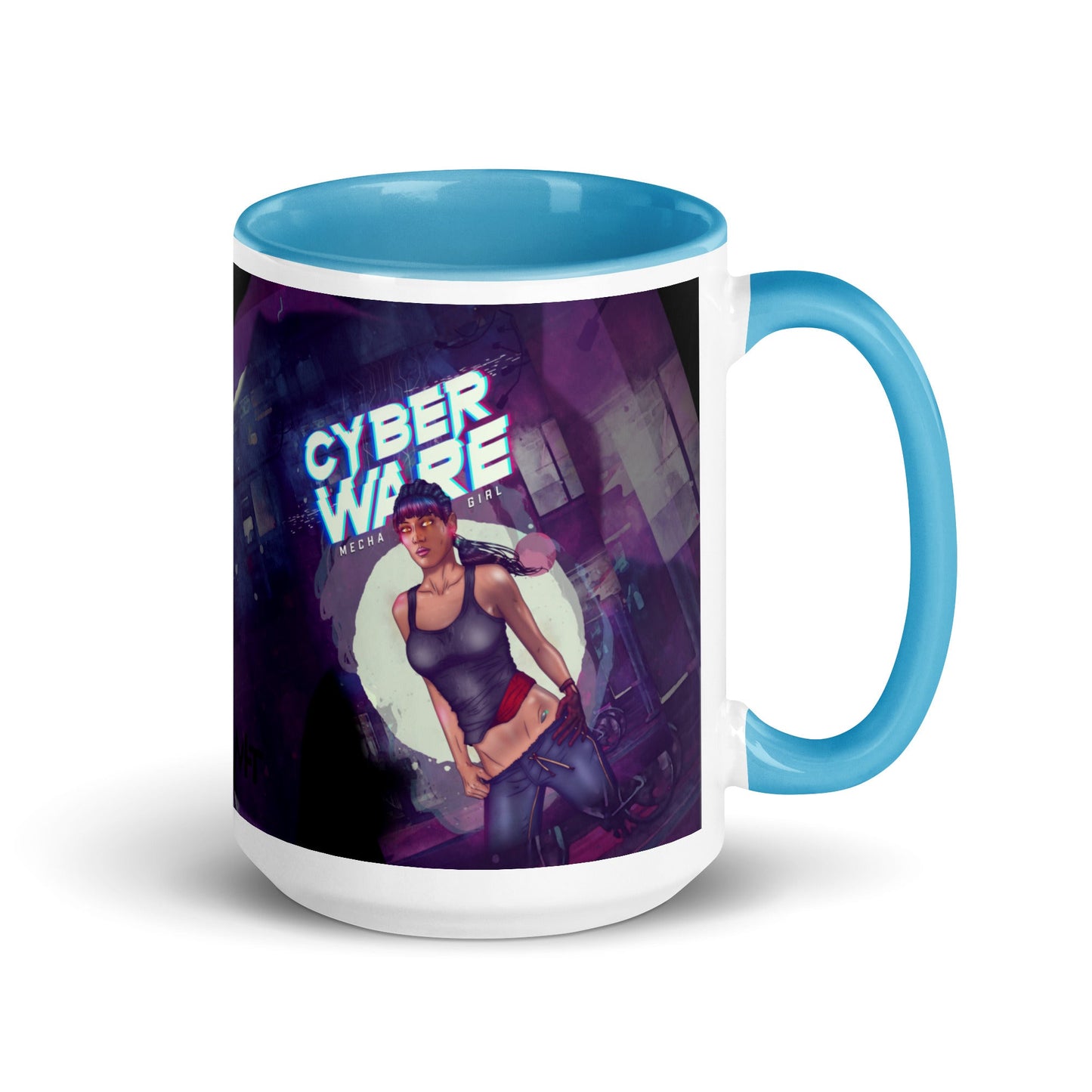 Cyberware Mecha Girl - Mug with Color Inside by DarkByteGear