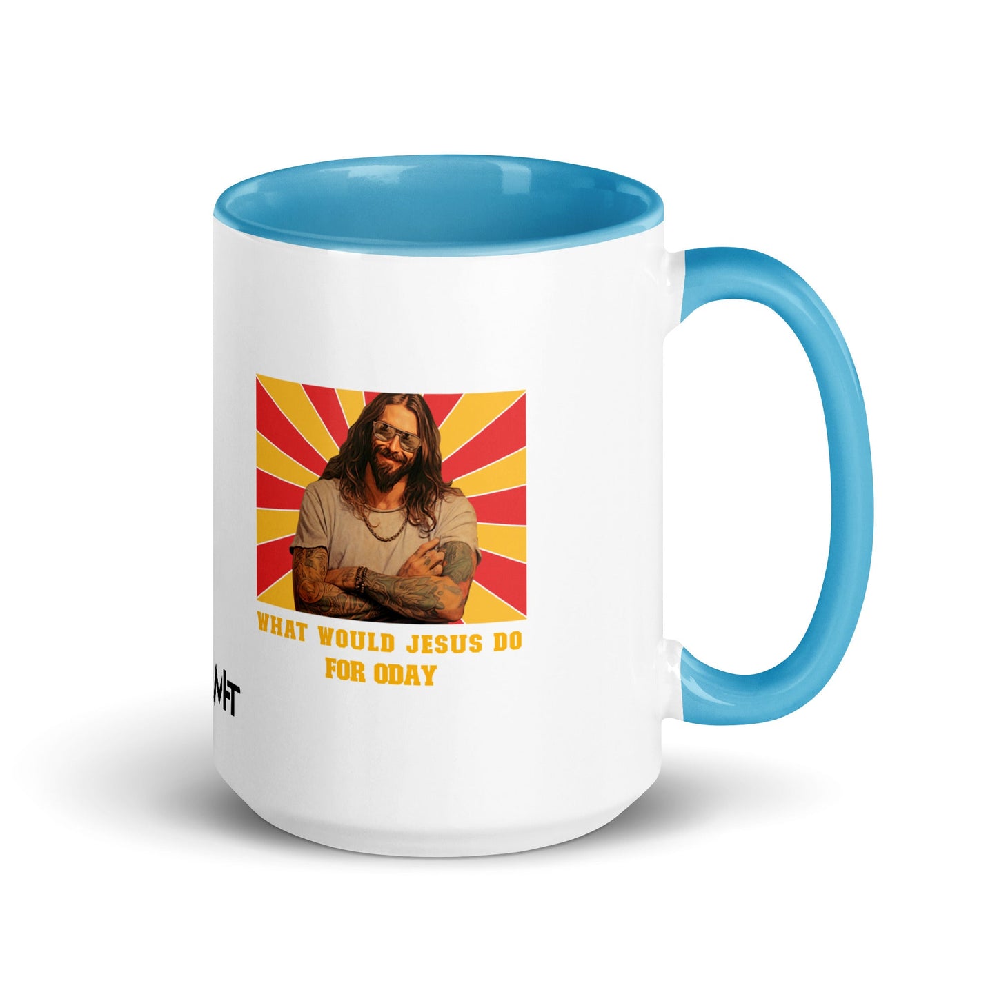 What would Jesus do for 0day v1 - Mug with Color Inside by DarkByteGear